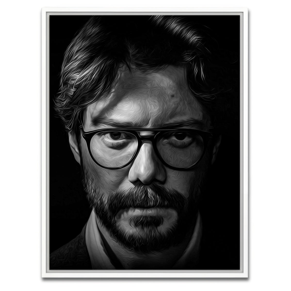 AUTO-MOCKUP WHITE | Portrait casa del papel | 1 Piece | White Framed Canvas | group=3x4