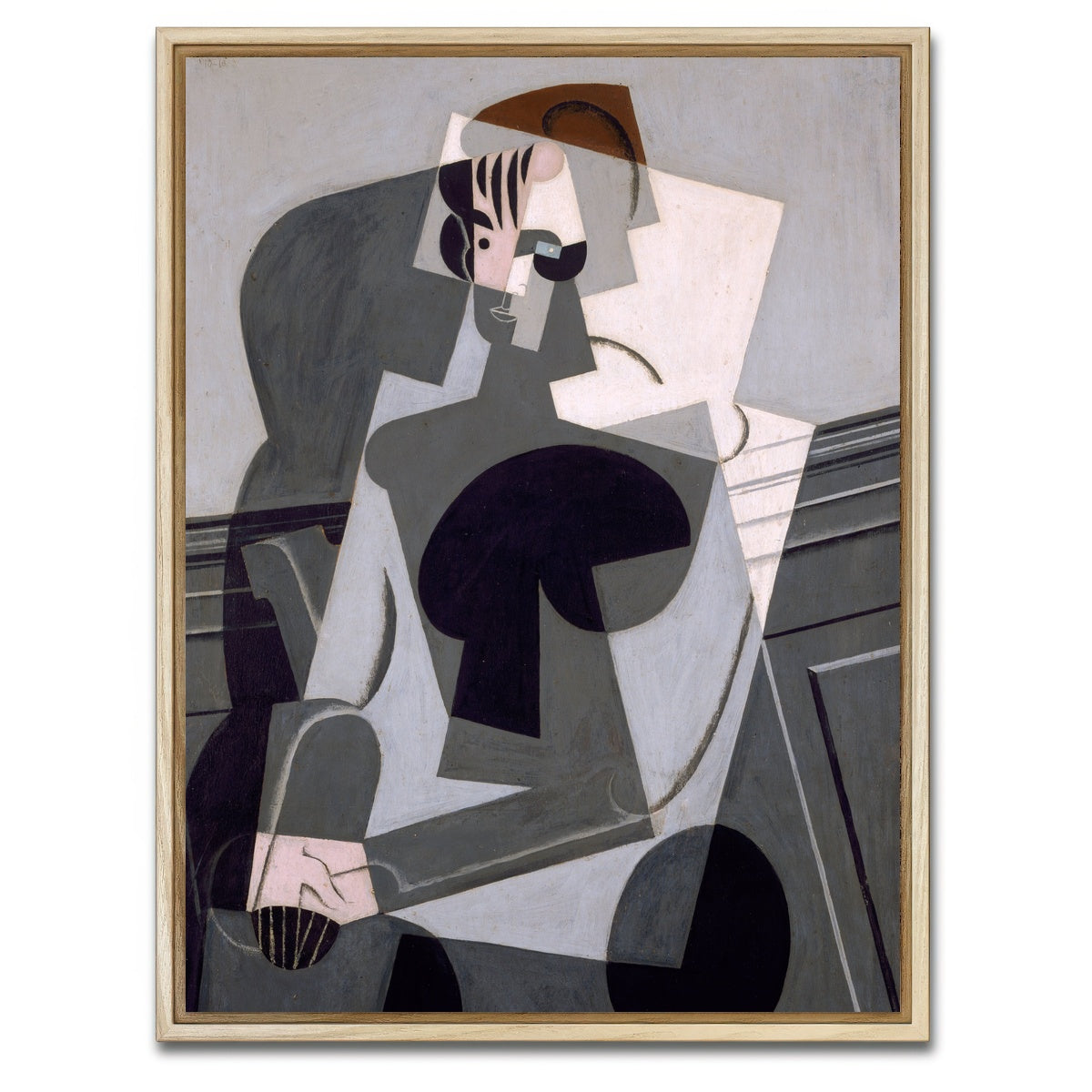 AUTO-MOCKUP WHITE | Portrait de Madame Josette Gris | 1 Piece | Natural Framed Canvas | group=3x4