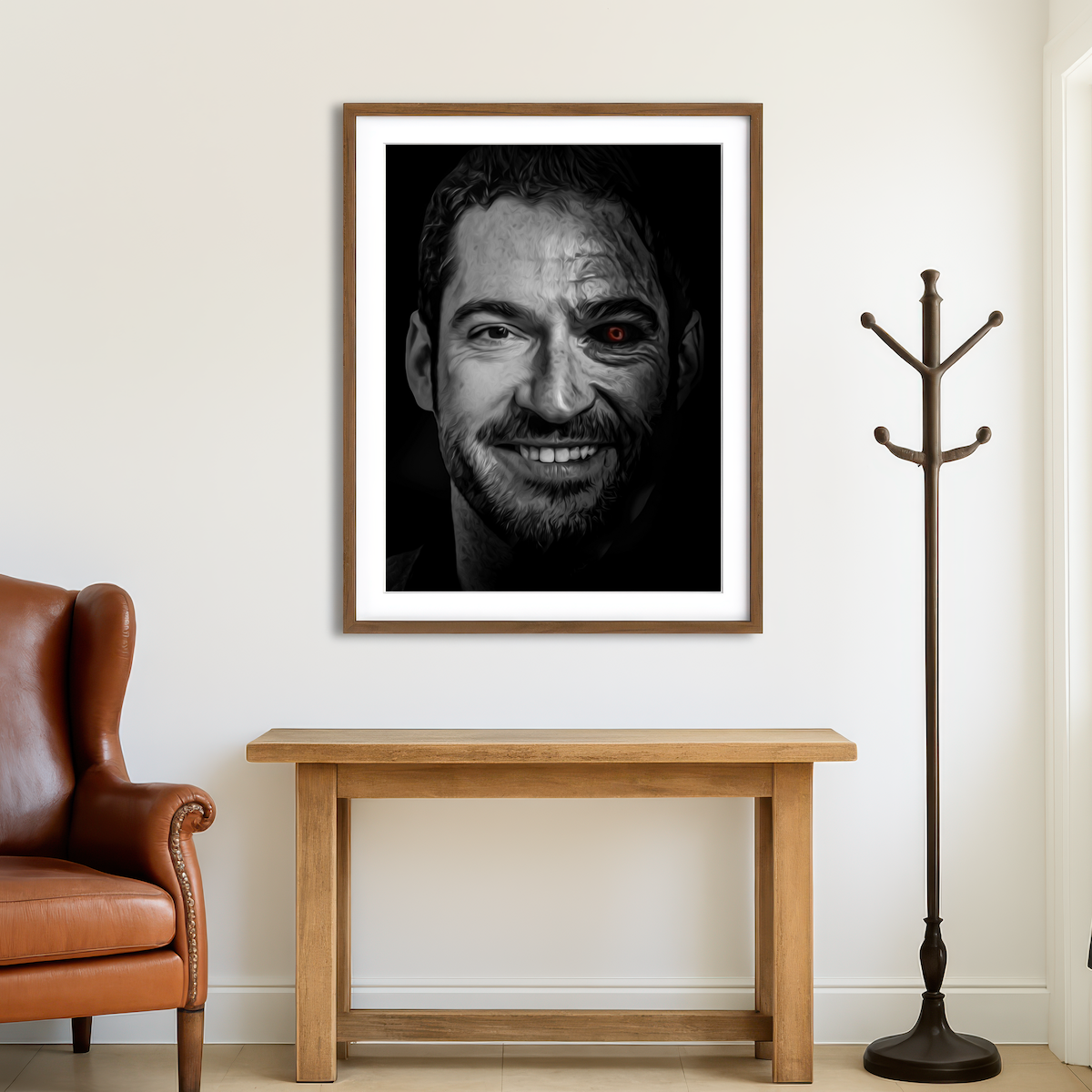 AUTO-MOCKUP ROOM | Portrait Lucifer Wall Art