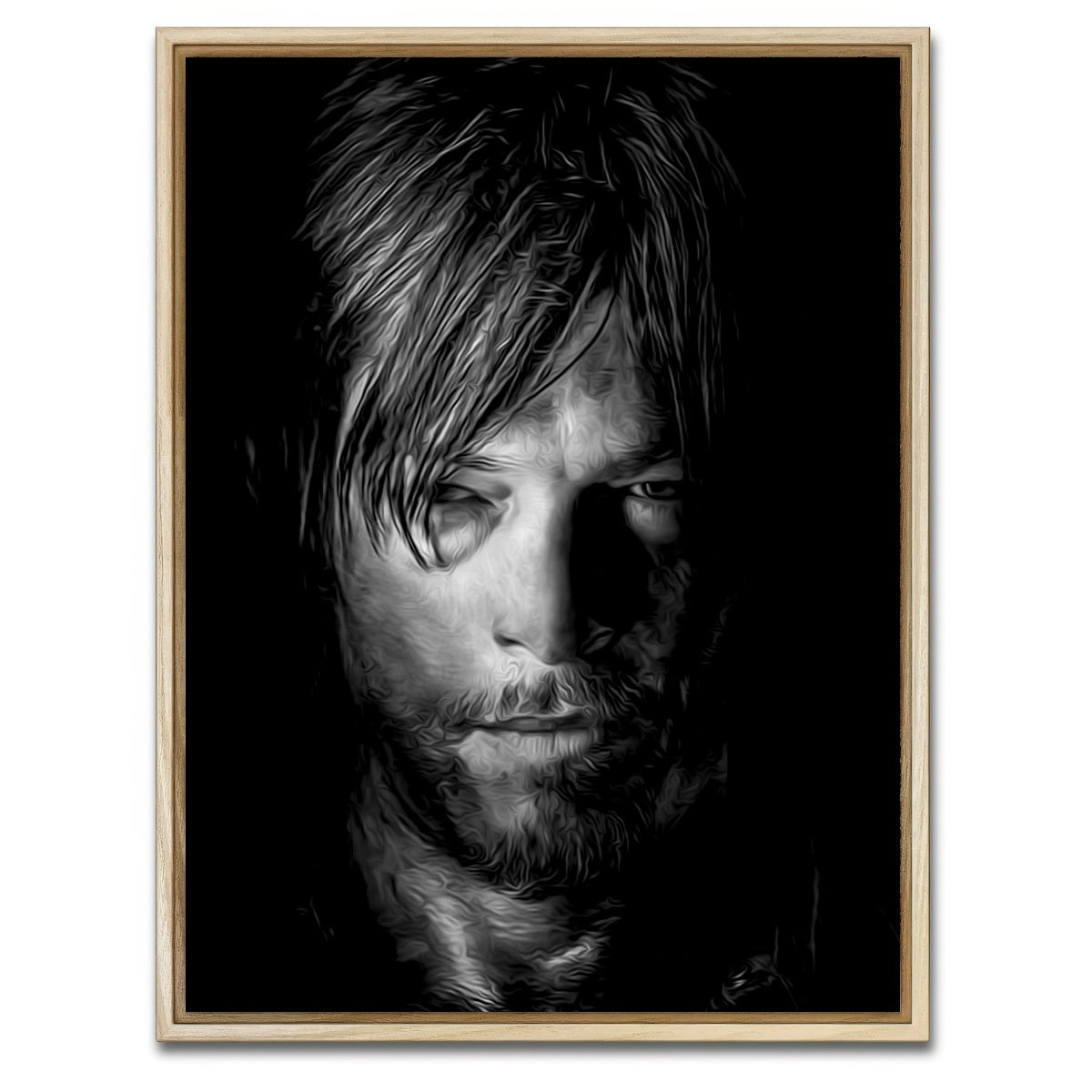 AUTO-MOCKUP WHITE | Portrait the walking dead 2 | 1 Piece | Natural Framed Canvas | group=3x4