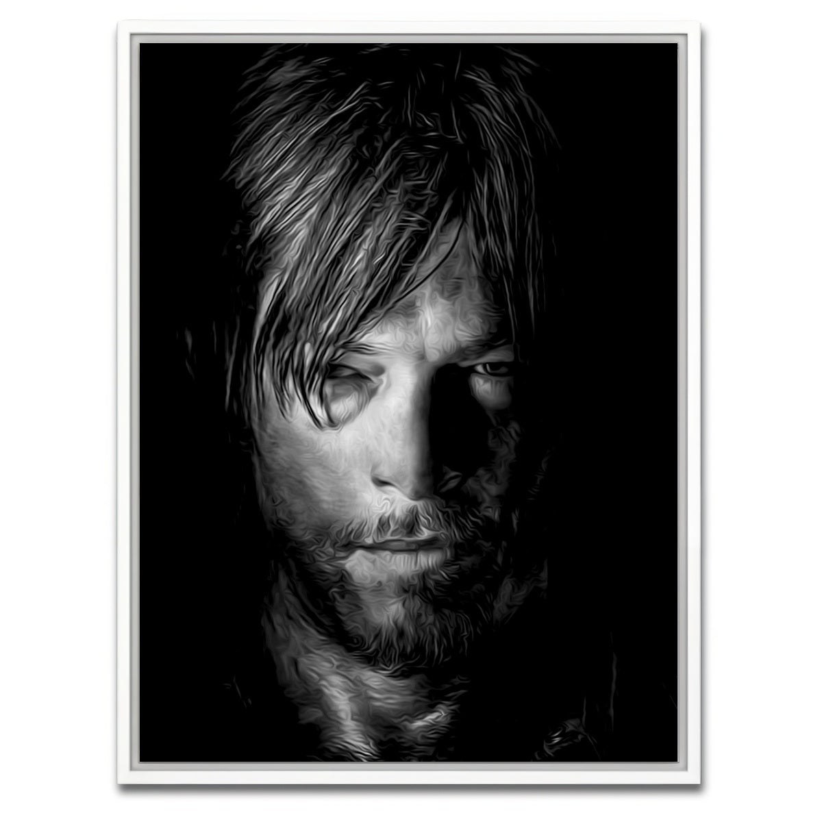 AUTO-MOCKUP WHITE | Portrait the walking dead 2 | 1 Piece | White Framed Canvas | group=3x4
