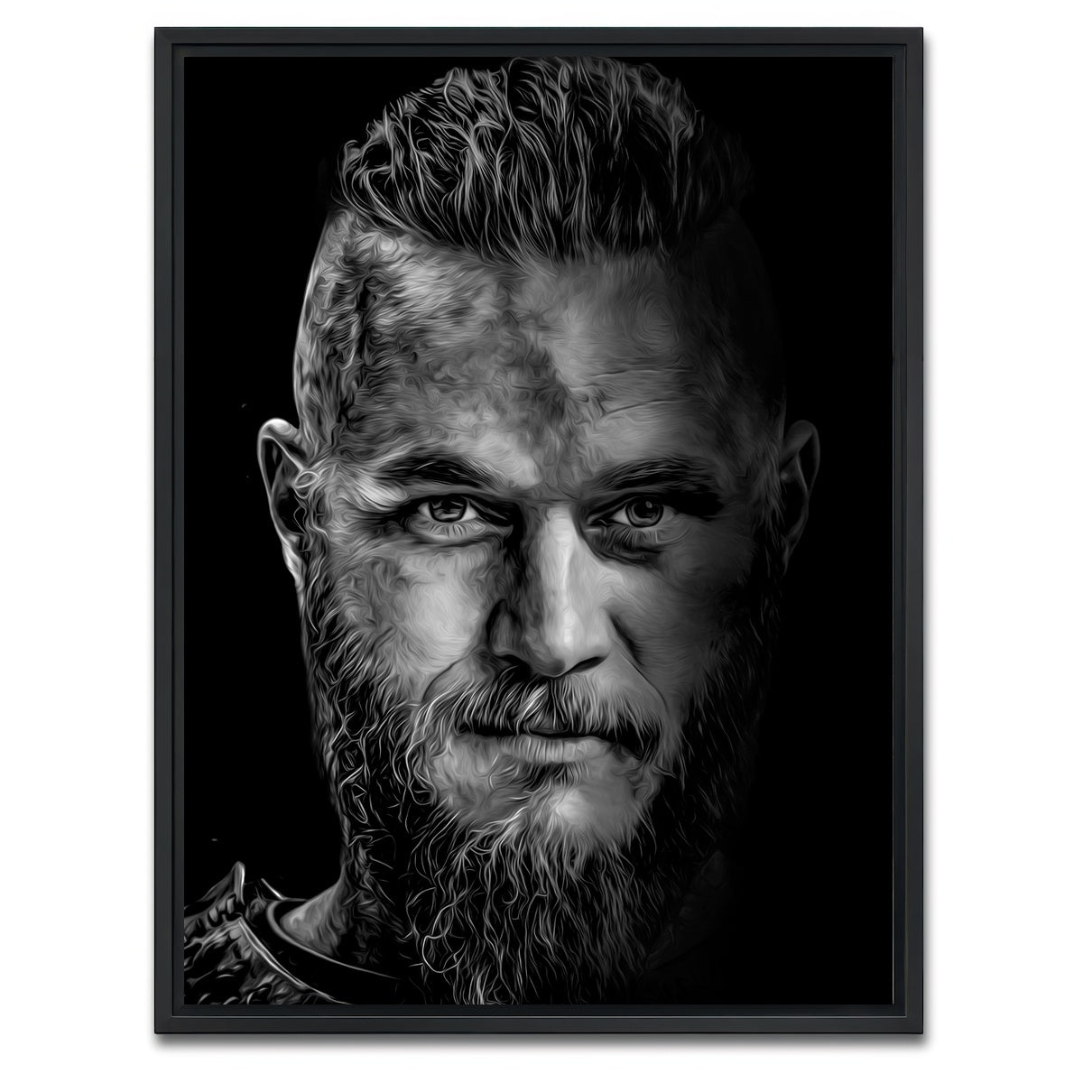AUTO-MOCKUP WHITE | Portrait vikings | 1 Piece | Black Framed Canvas | group=3x4