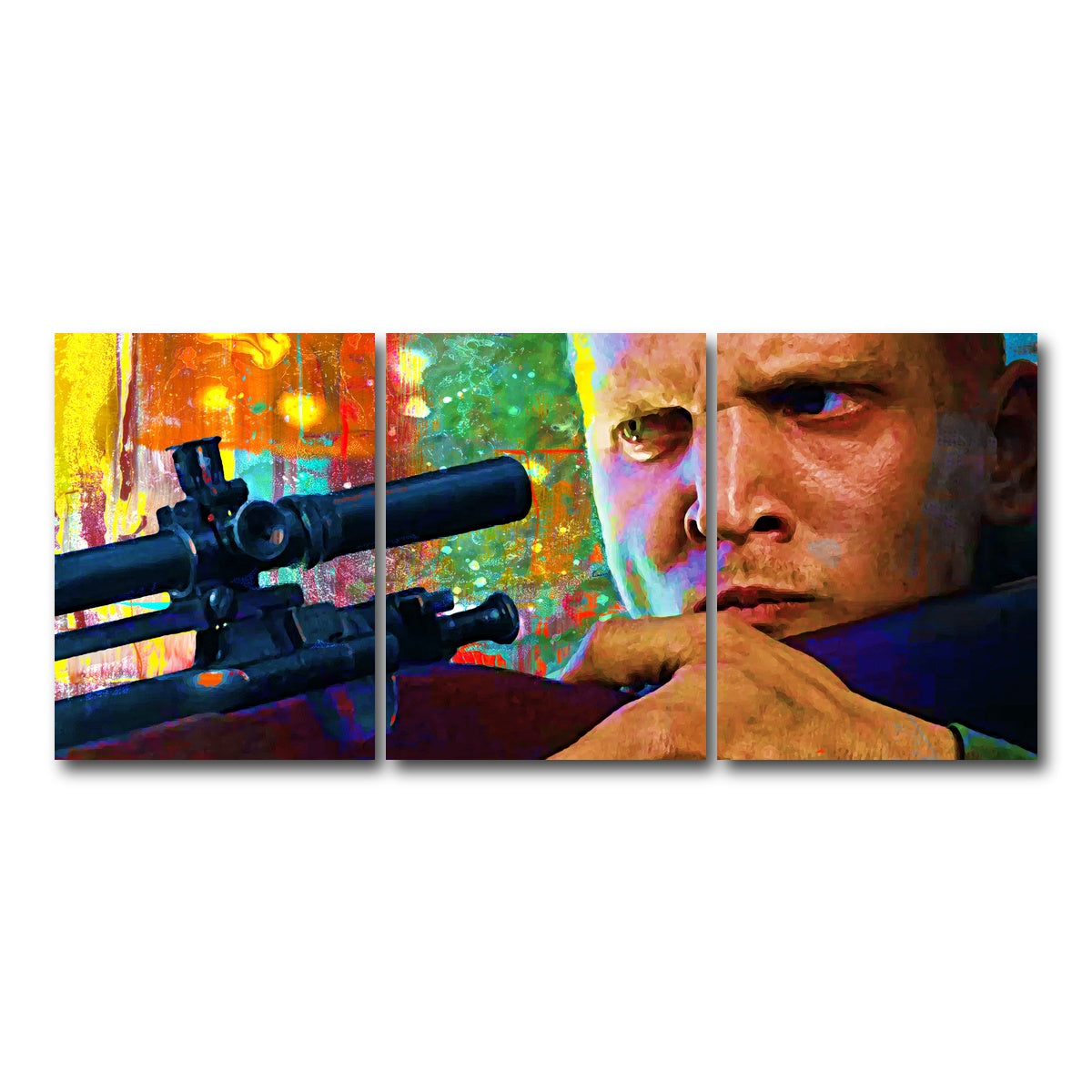 AUTO-MOCKUP WHITE | Private Jackson - Saving Private Ryan | 3 Piece | Gallery Wrap Canvas | group=18x24