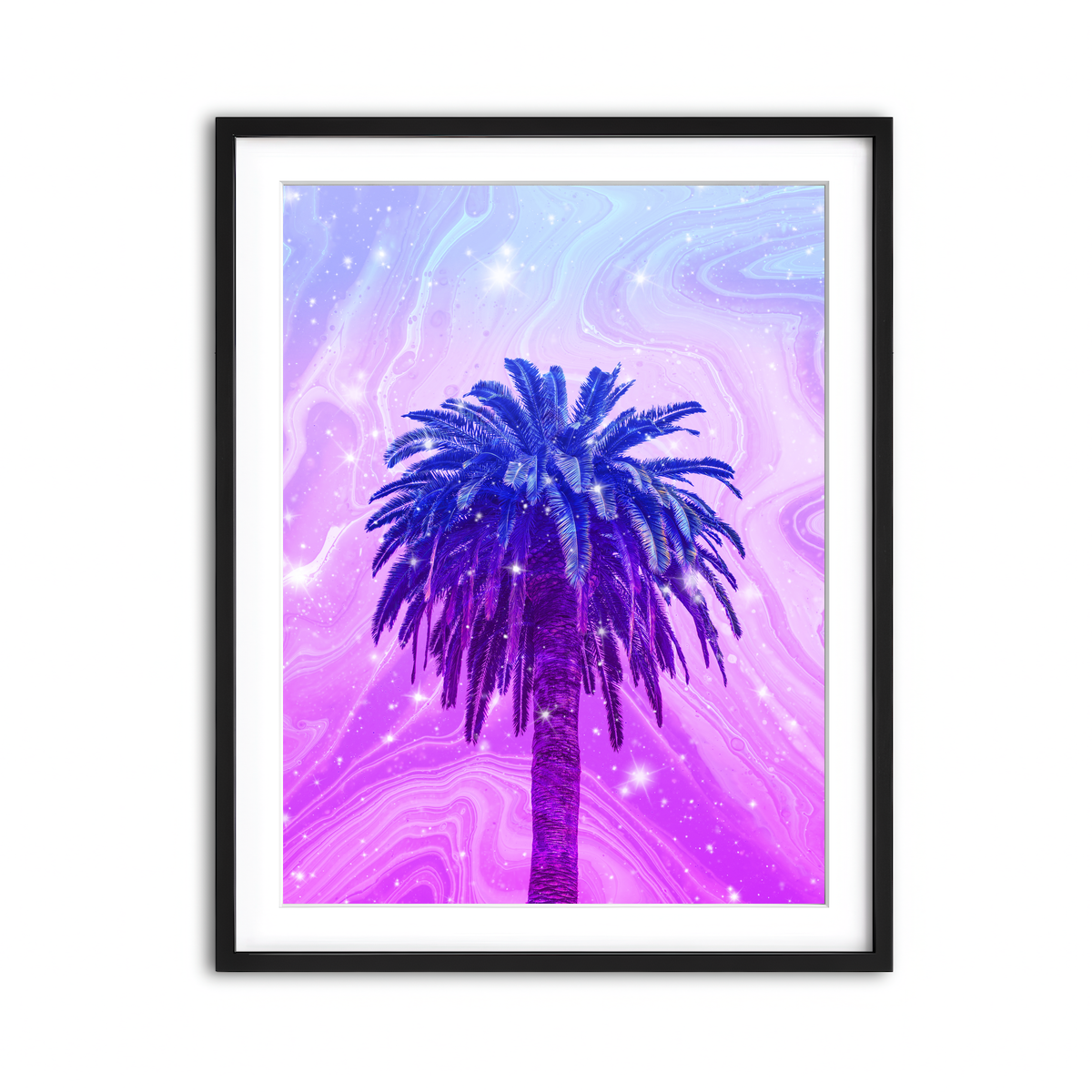 Purple Palm Tree Wall Art