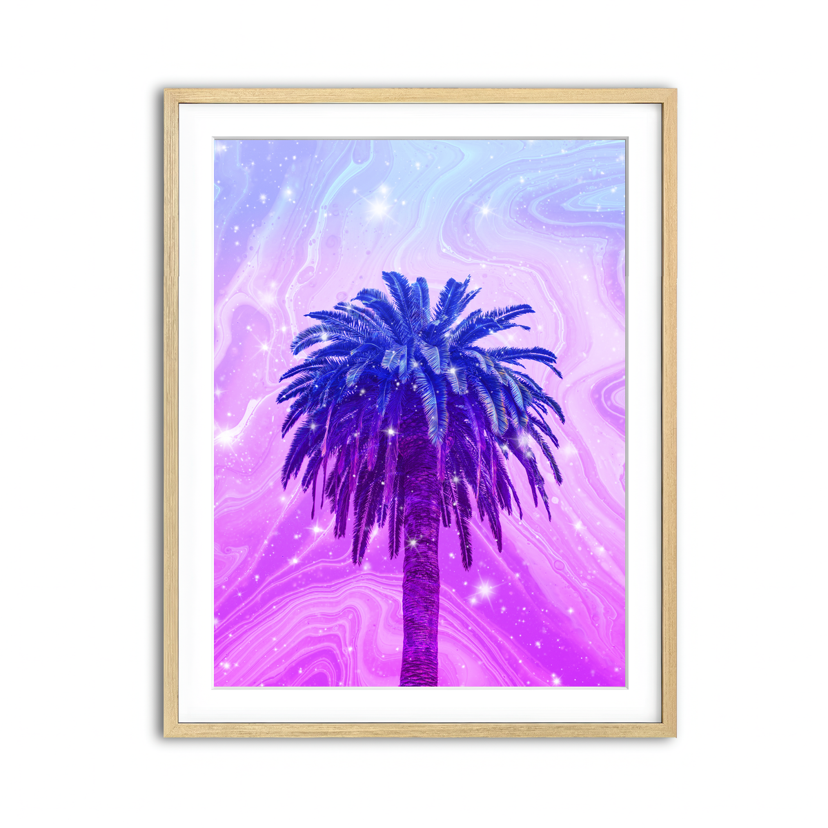 Purple Palm Tree Wall Art