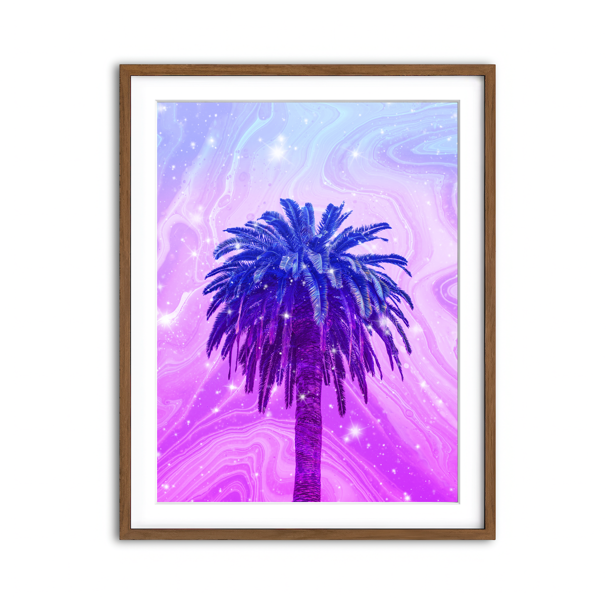 Purple Palm Tree Wall Art
