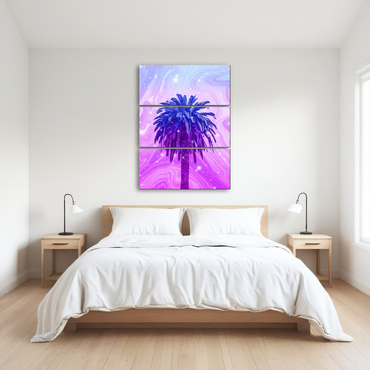 Purple Palm Tree Wall Art