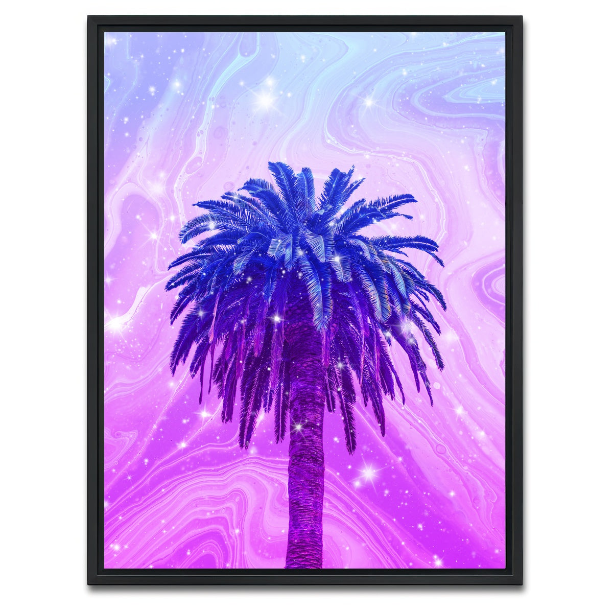 Purple Palm Tree Wall Art