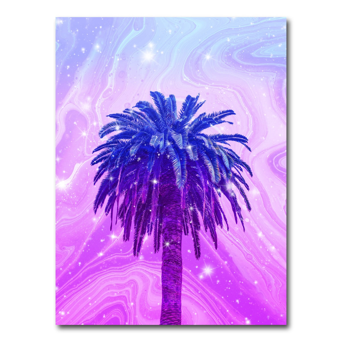 Purple Palm Tree Wall Art