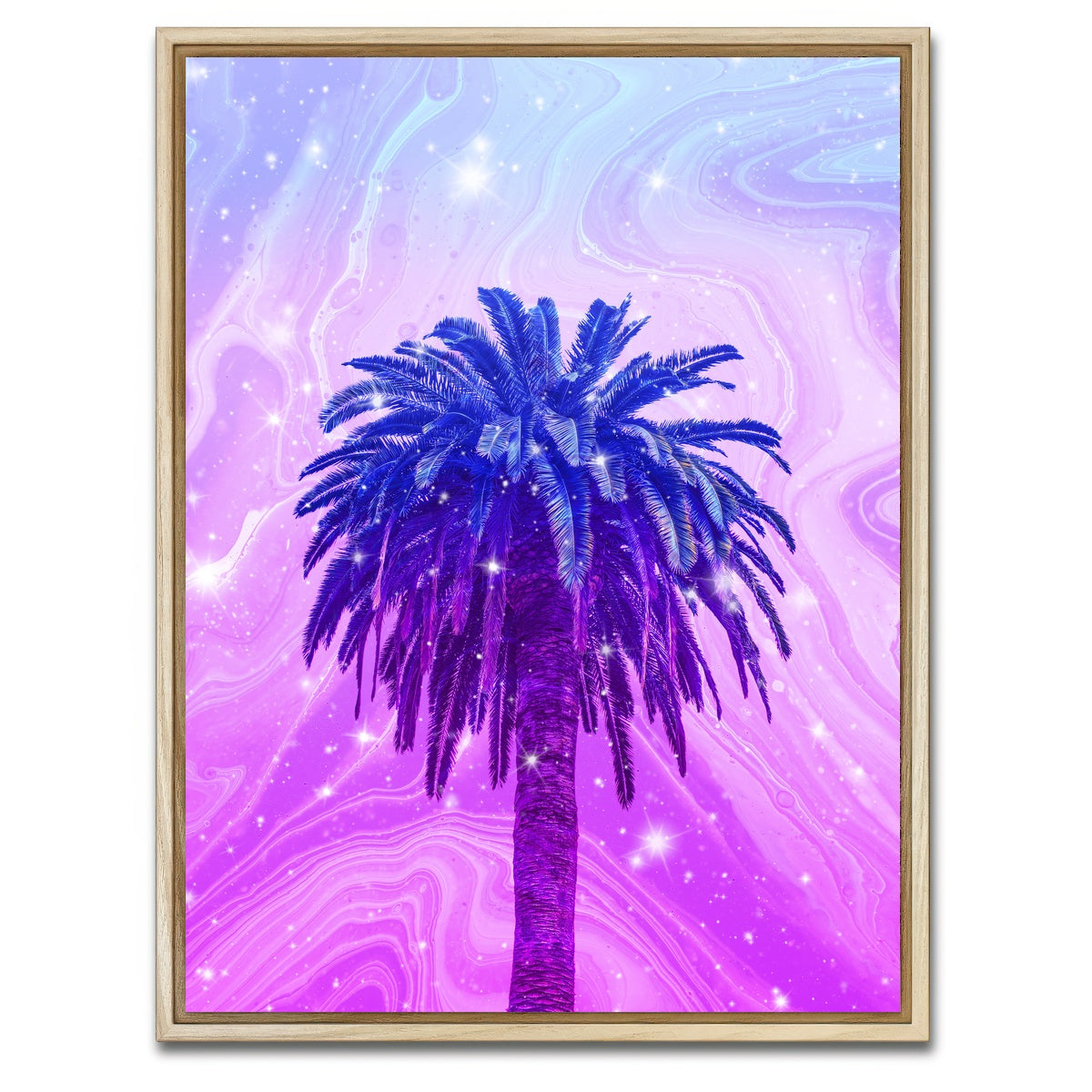 Purple Palm Tree Wall Art