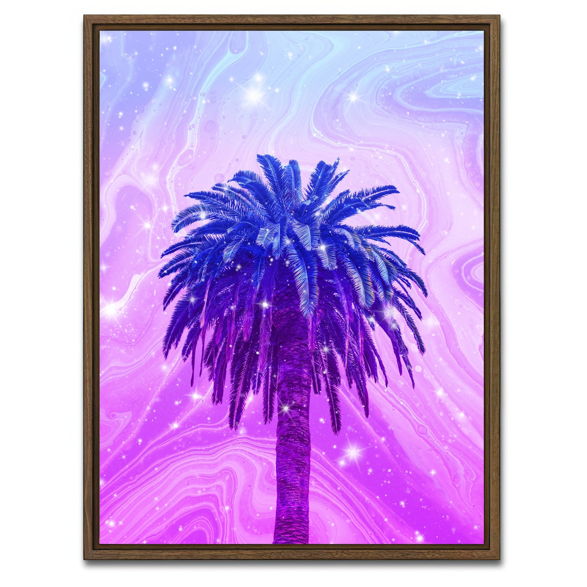 Purple Palm Tree Wall Art