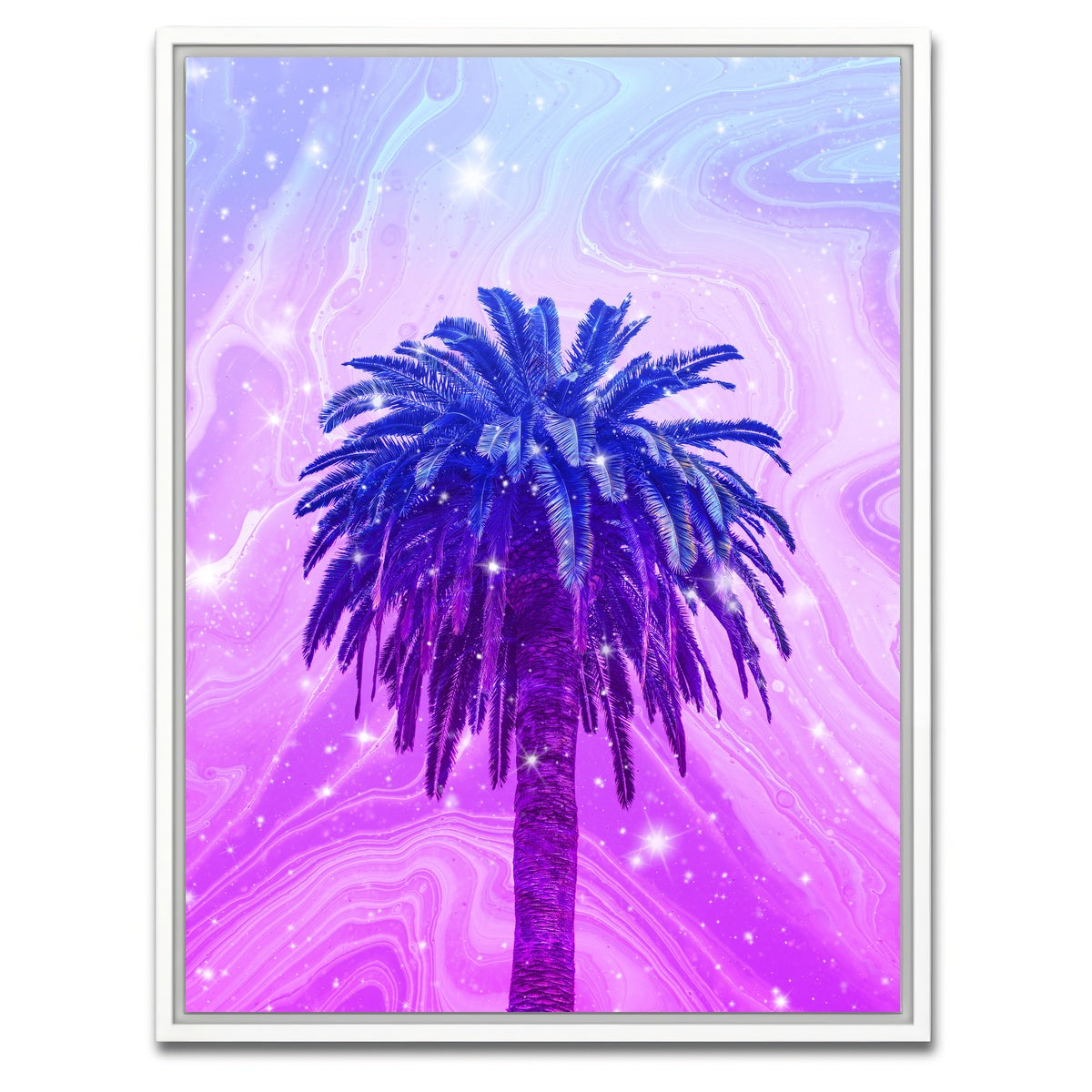 Purple Palm Tree Wall Art