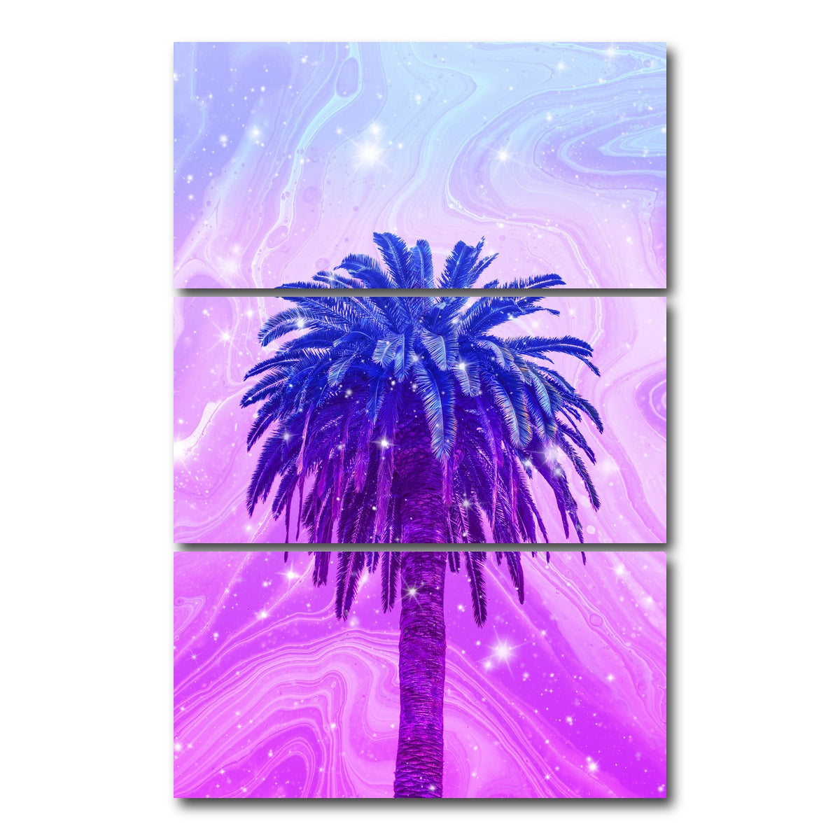 Purple Palm Tree Wall Art