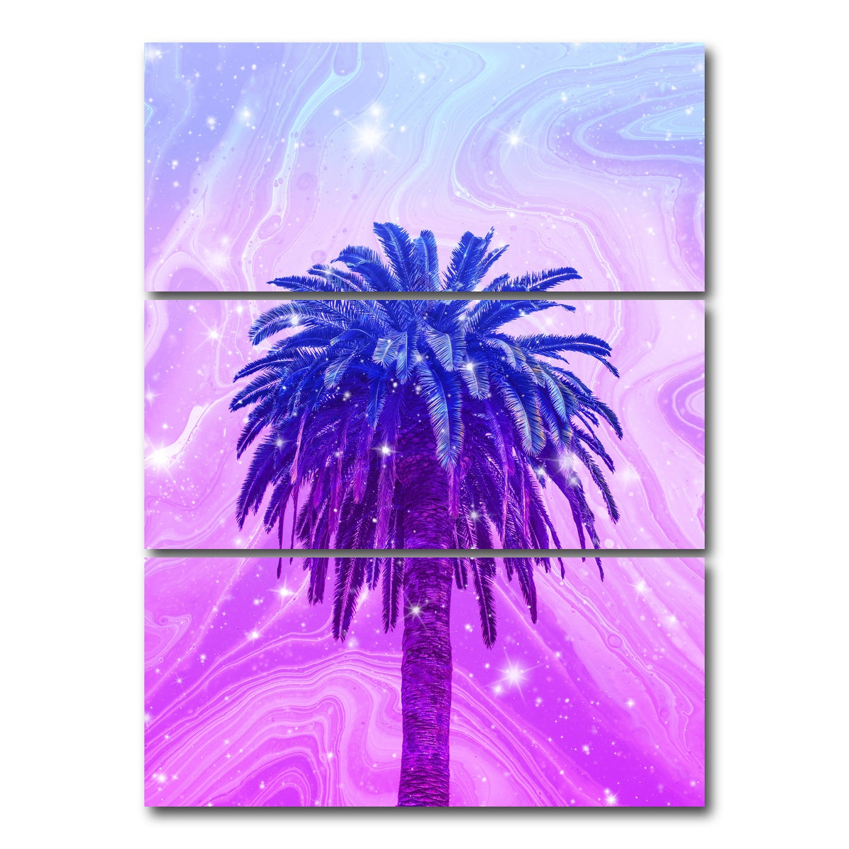 Purple Palm Tree Wall Art