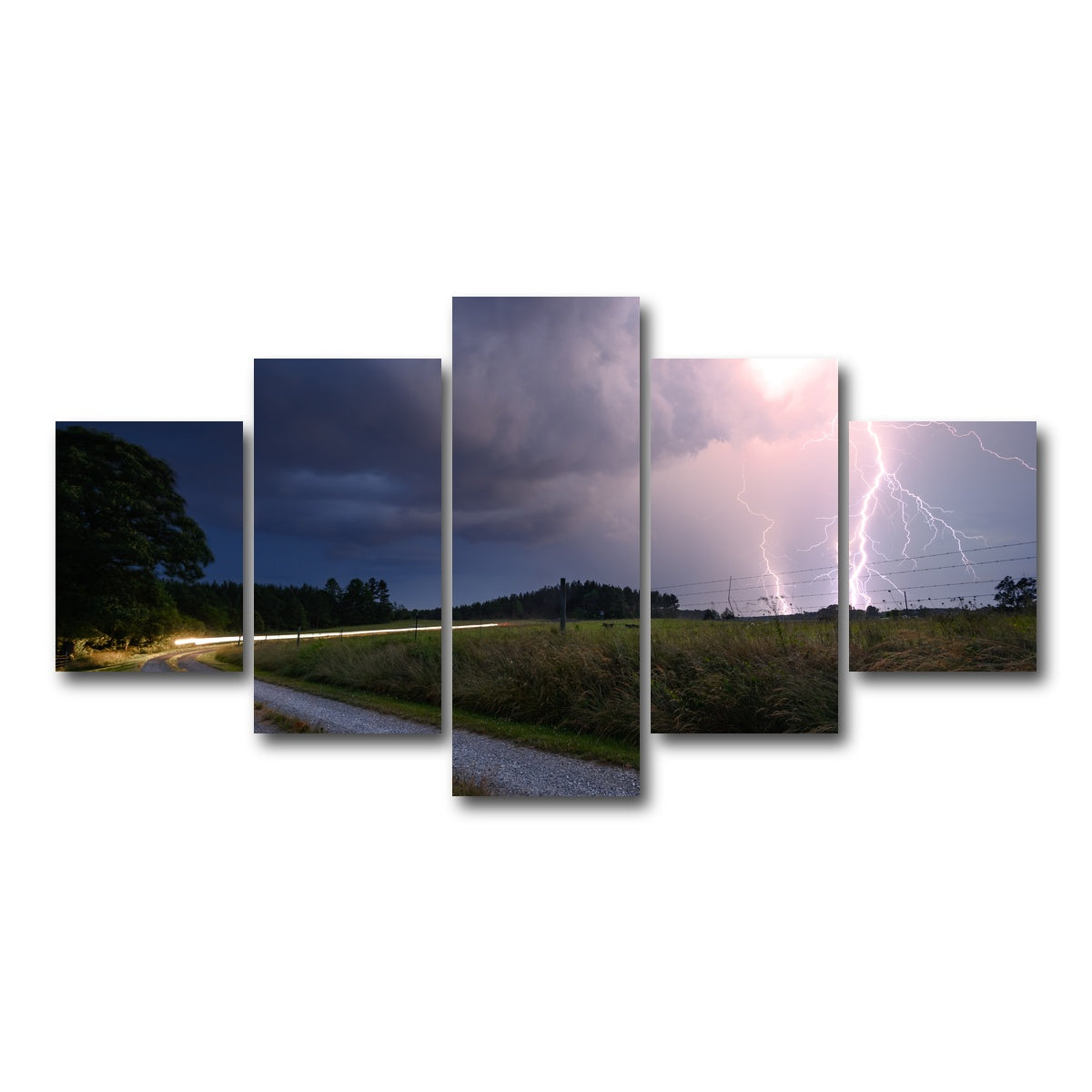 AUTO-MOCKUP WHITE | Purple Strike | 5 Piece | Gallery Wrap Canvas | group=5_short