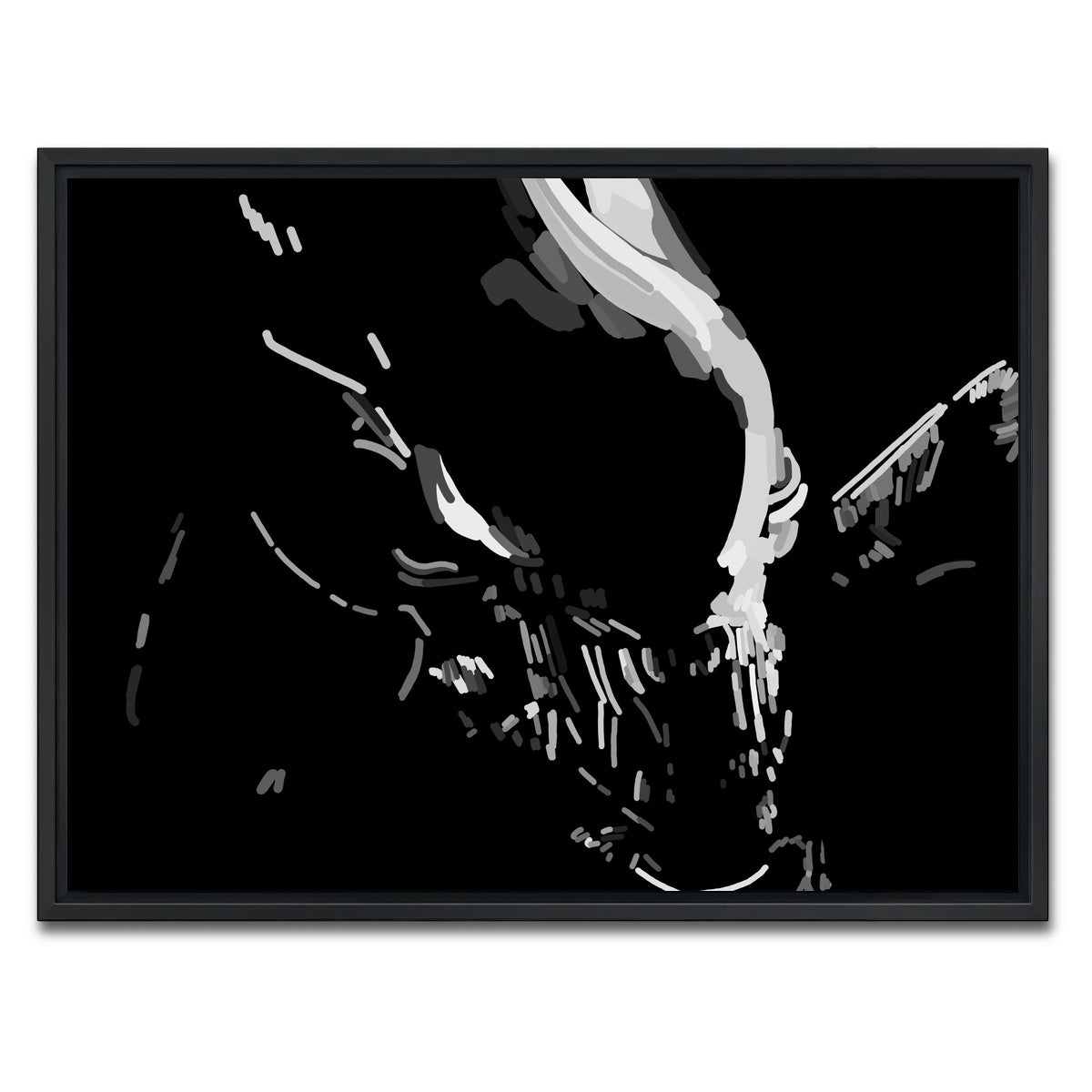 AUTO-MOCKUP WHITE | Queen | 1 Piece | Black Framed Canvas | group=4x3