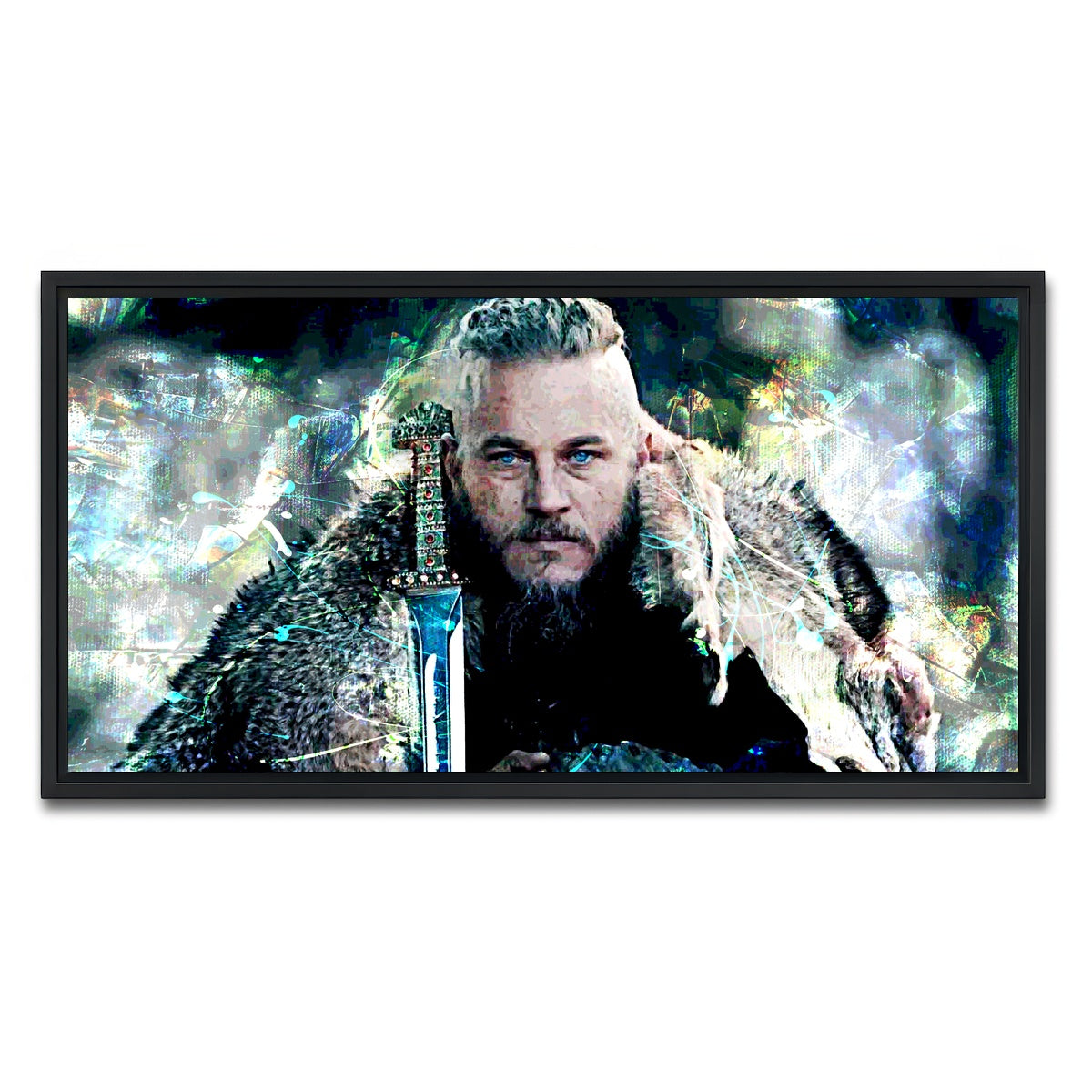 AUTO-MOCKUP WHITE | Ragnar Lothbrok | 1 Piece | Black Framed Canvas | group=2x1