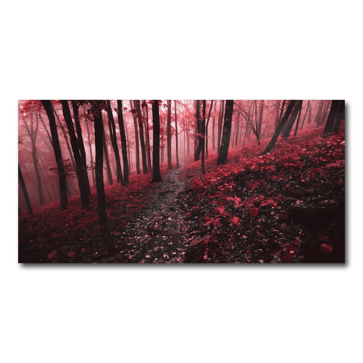 AUTO-MOCKUP WHITE | Red Forest | 1 Piece | Gallery Wrap Canvas | group=2x1