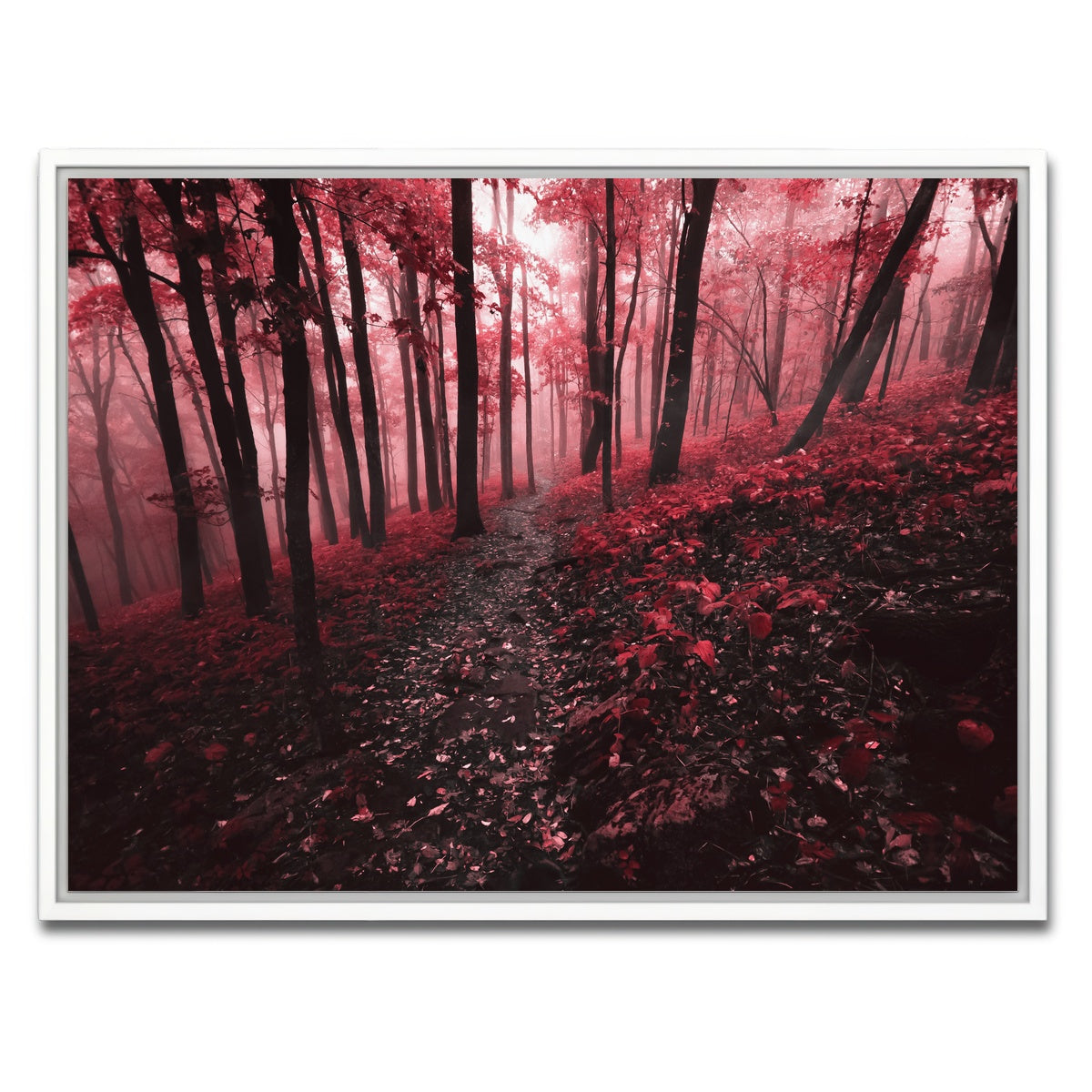 AUTO-MOCKUP WHITE | Red Forest | 1 Piece | White Framed Canvas | group=4x3