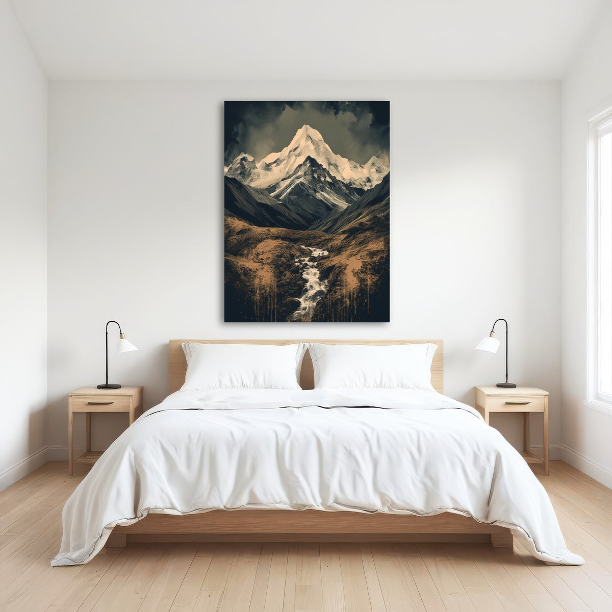 AUTO-MOCKUP ROOM | Retro Mountain Painting