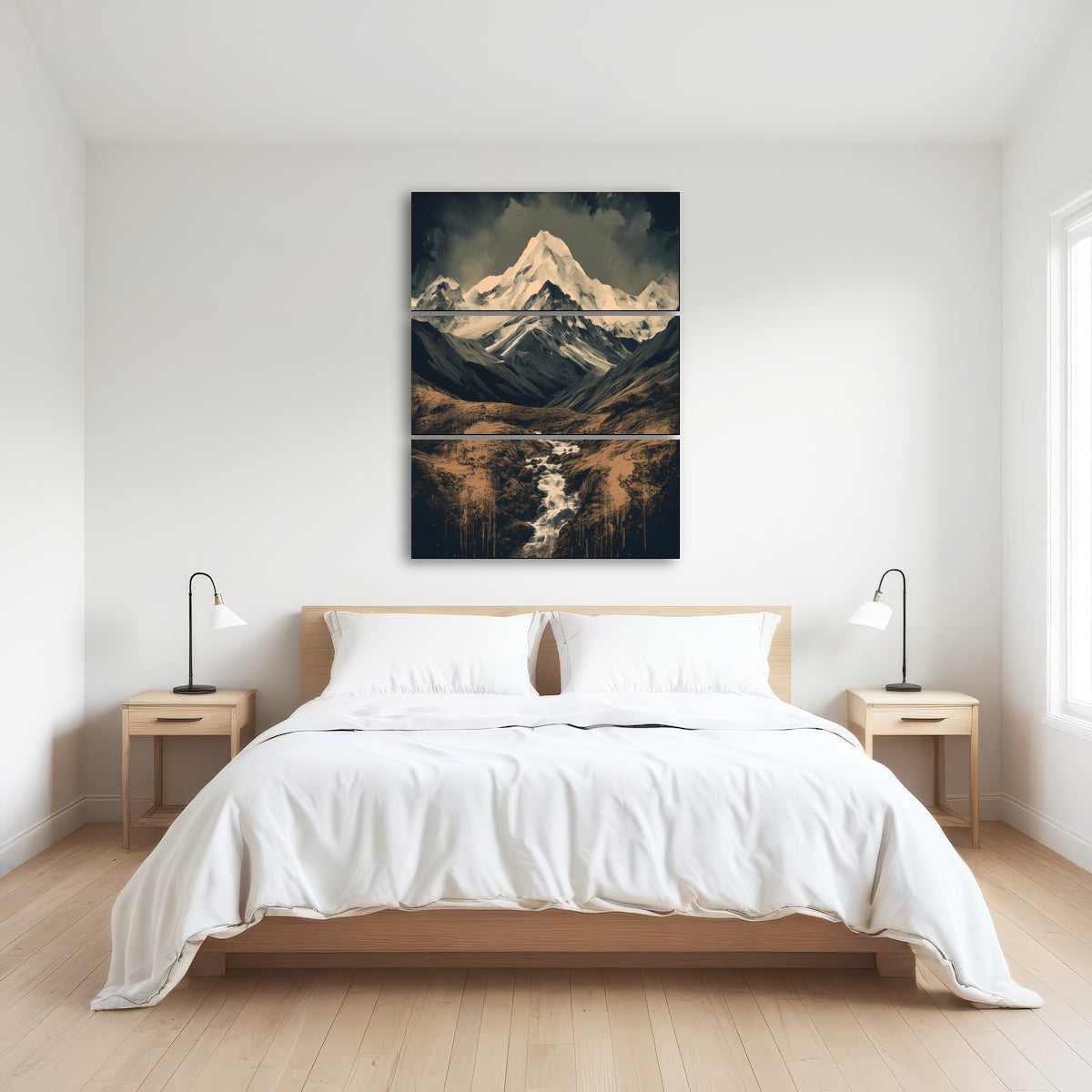 AUTO-MOCKUP ROOM | Retro Mountain Painting