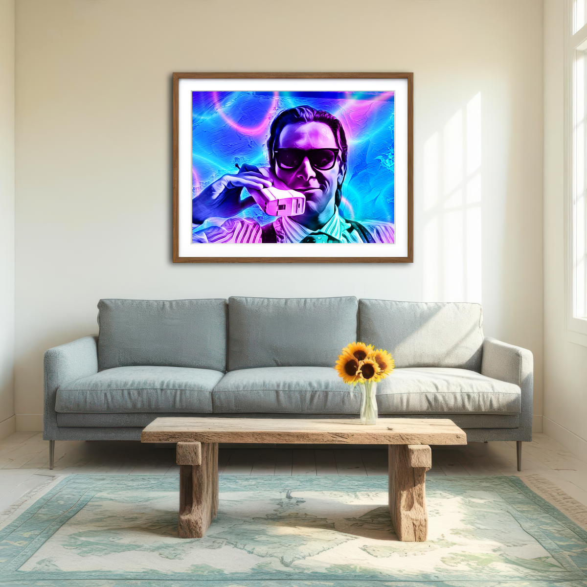 AUTO-MOCKUP ROOM | Retro Psycho Wall Art