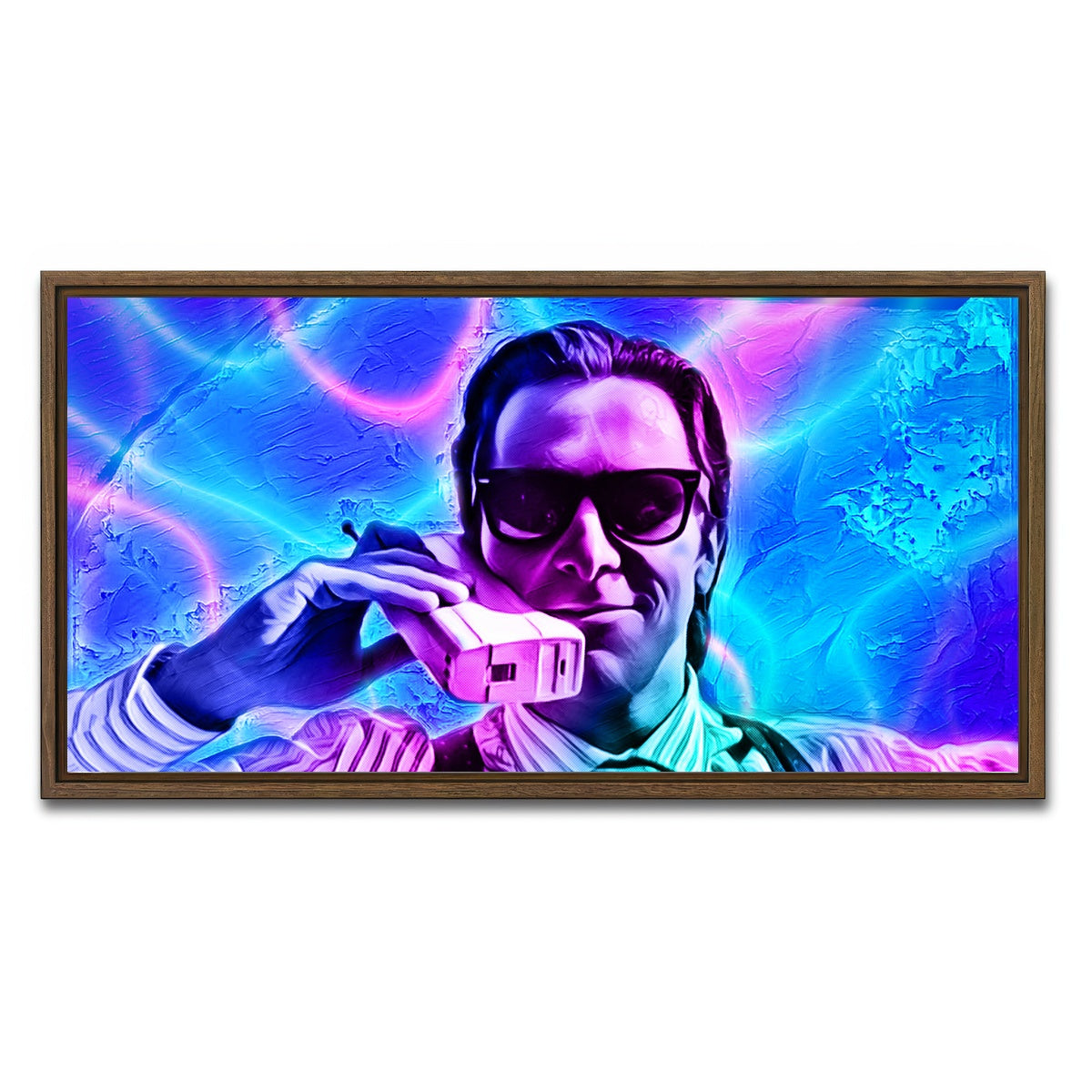 AUTO-MOCKUP WHITE | Retro Psycho | 1 Piece | Walnut Framed Canvas | group=2x1