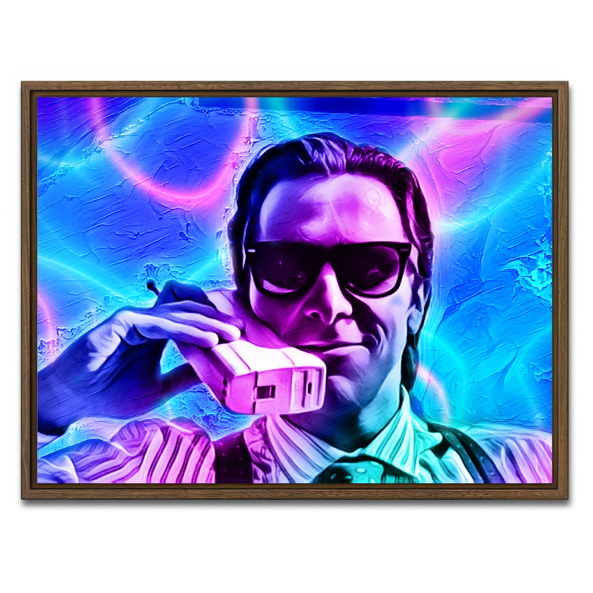 AUTO-MOCKUP WHITE | Retro Psycho | 1 Piece | Walnut Framed Canvas | group=4x3