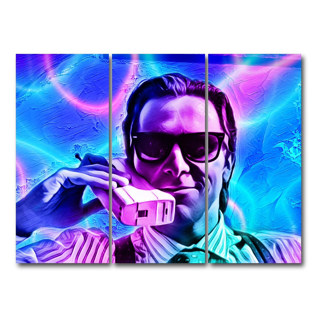 AUTO-MOCKUP WHITE | Retro Psycho | 3 Piece | Gallery Wrap Canvas | group=8x18