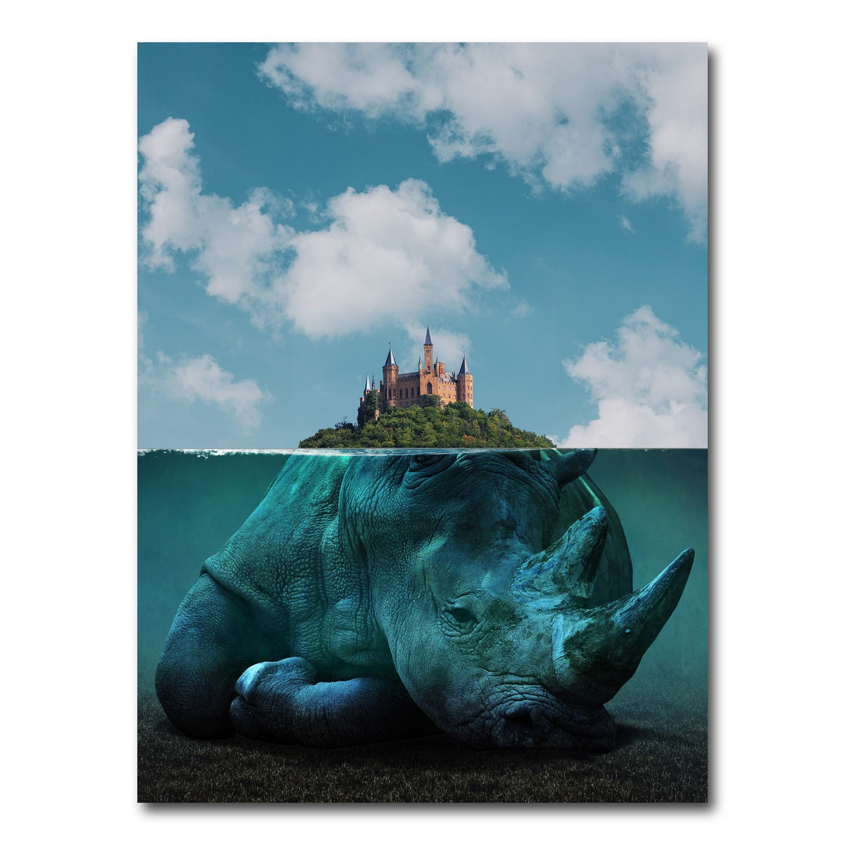 AUTO-MOCKUP WHITE | Rhino Island | 1 Piece | Gallery Wrap Canvas | group=3x4