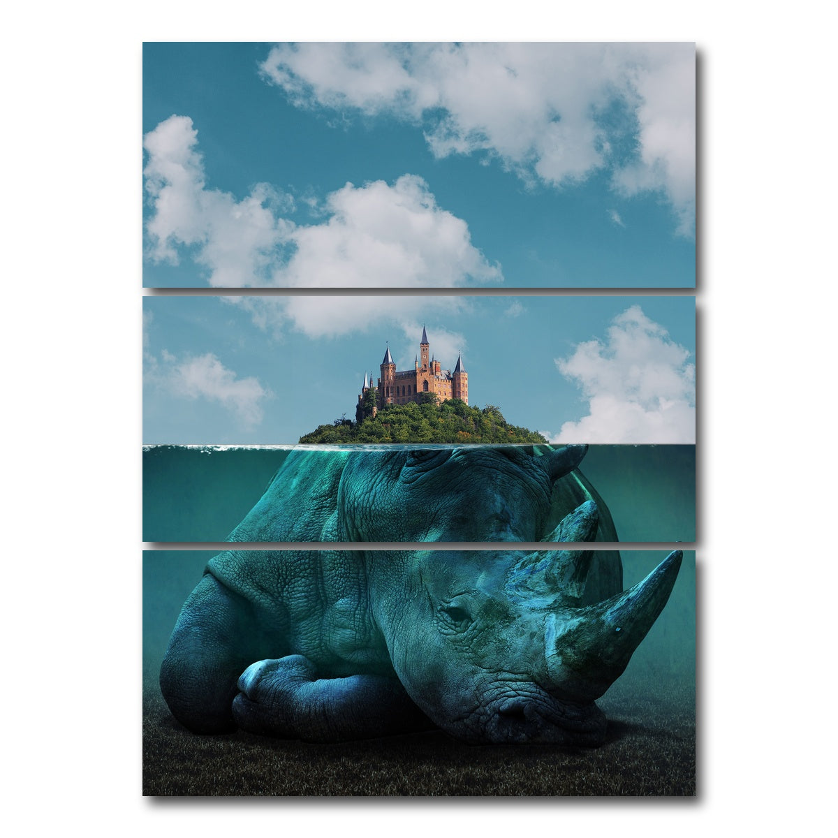 AUTO-MOCKUP WHITE | Rhino Island | 3 Piece | Gallery Wrap Canvas | group=8x18_stacked