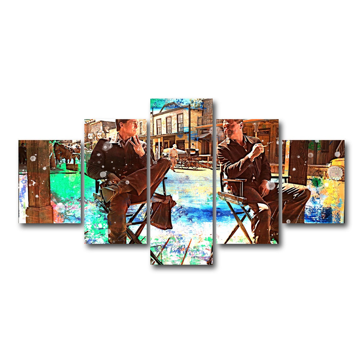 AUTO-MOCKUP WHITE | Rick & Cliff | 5 Piece | Gallery Wrap Canvas | group=5_short