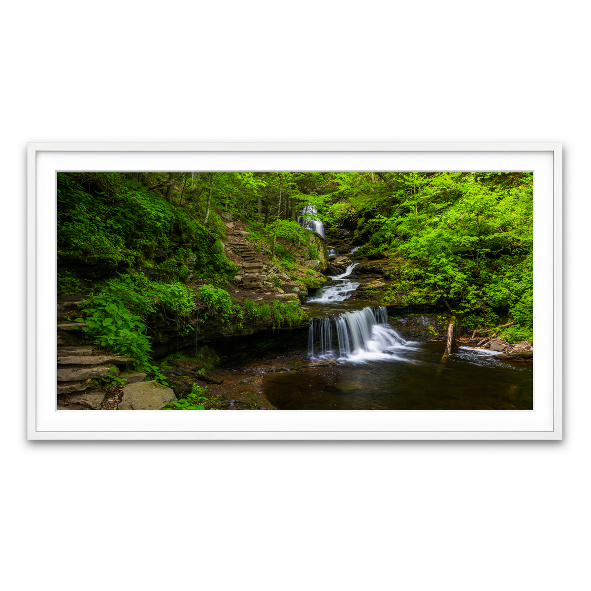 Framed Print 2x1 White