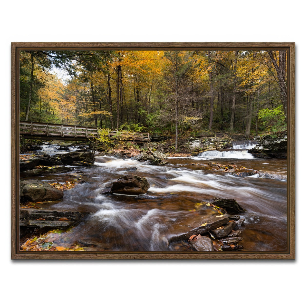 AUTO-MOCKUP WHITE | Rivers Meet | 1 Piece | Walnut Framed Canvas | group=4x3