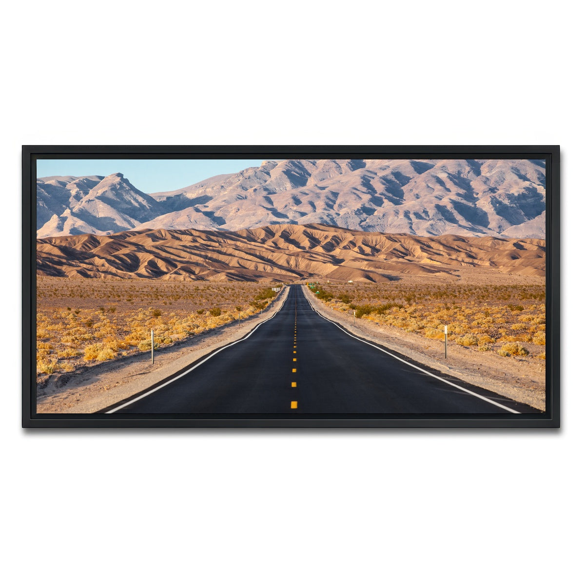 AUTO-MOCKUP WHITE | Road to Death Valley National Park | 1 Piece | Black Framed Canvas | group=2x1