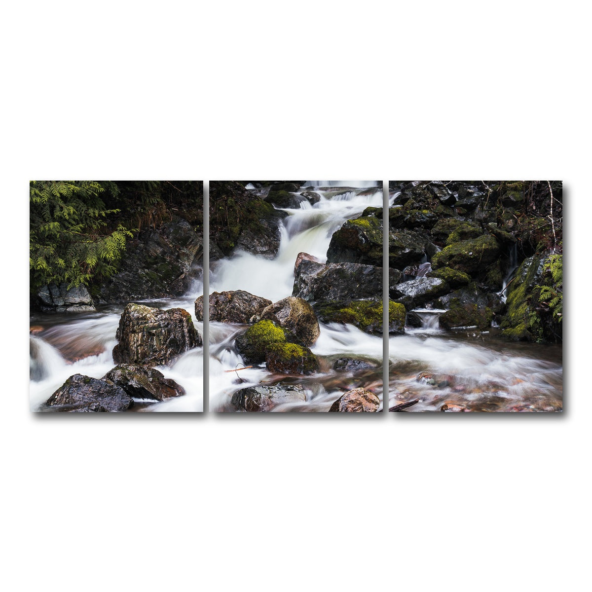 AUTO-MOCKUP WHITE | Roadside Waterfalls | 3 Piece | Gallery Wrap Canvas | group=18x24