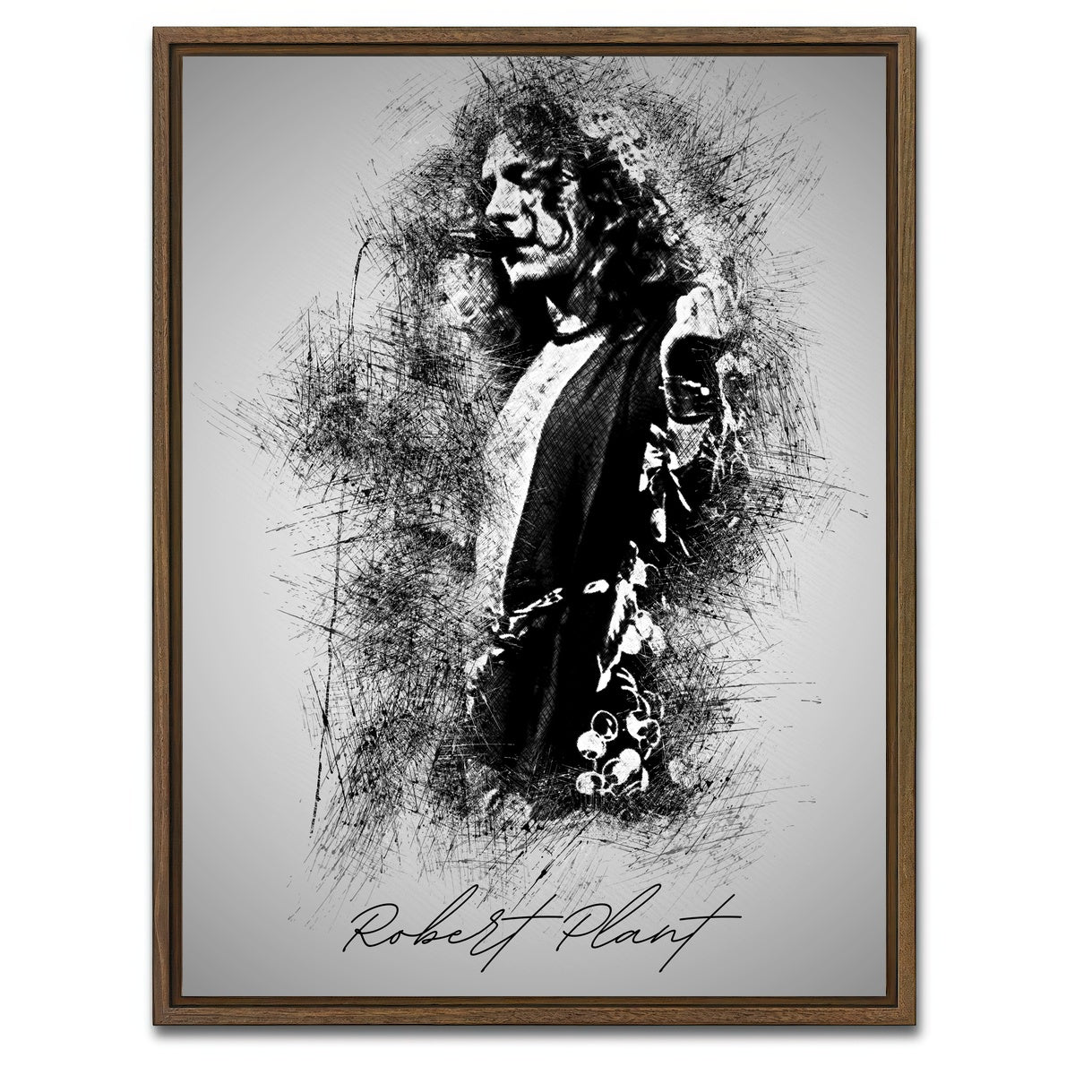 AUTO-MOCKUP WHITE | Robert Plant | 1 Piece | Walnut Framed Canvas | group=3x4