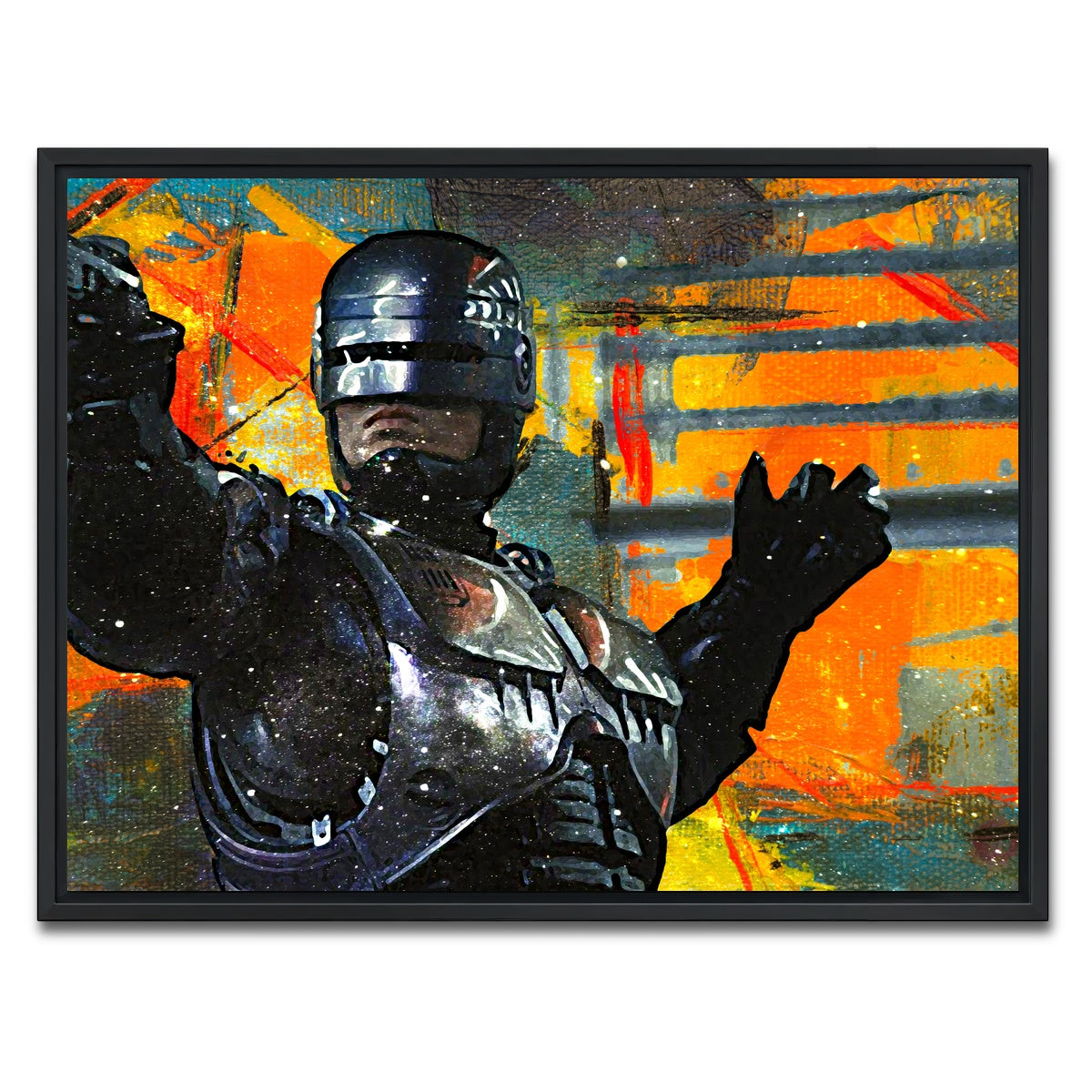AUTO-MOCKUP WHITE | Robocop | 1 Piece | Black Framed Canvas | group=4x3