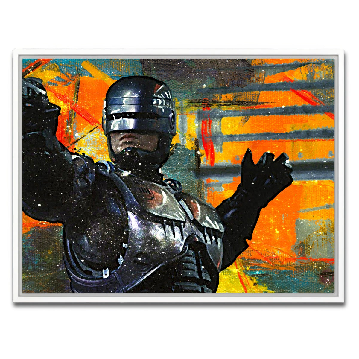 AUTO-MOCKUP WHITE | Robocop | 1 Piece | White Framed Canvas | group=4x3