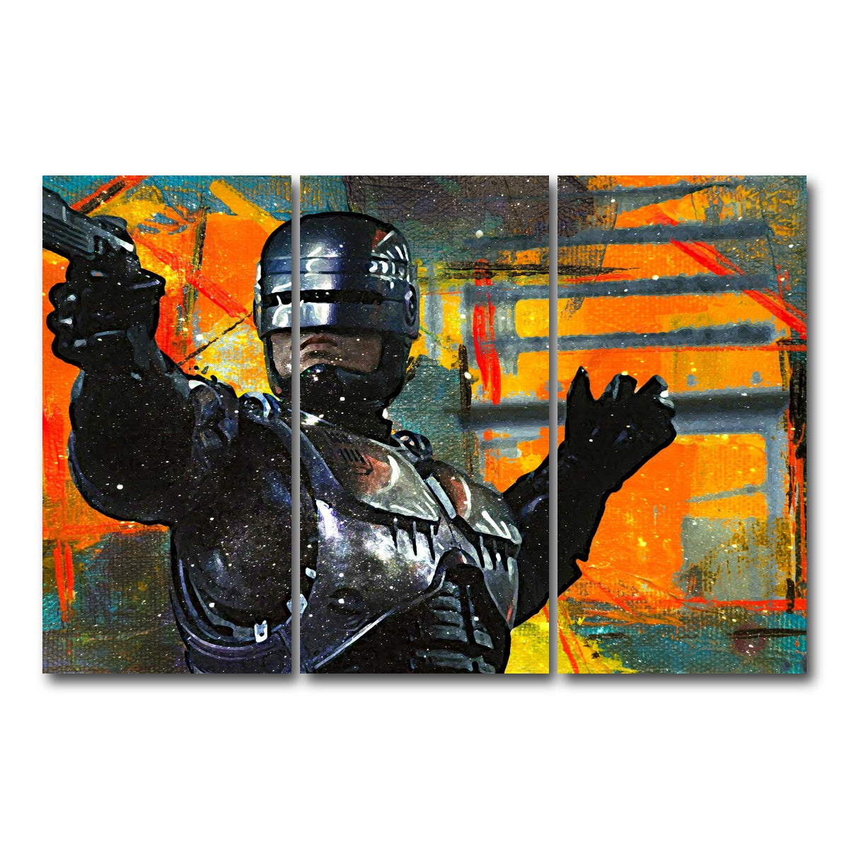 AUTO-MOCKUP WHITE | Robocop | 3 Piece | Gallery Wrap Canvas | group=12x24