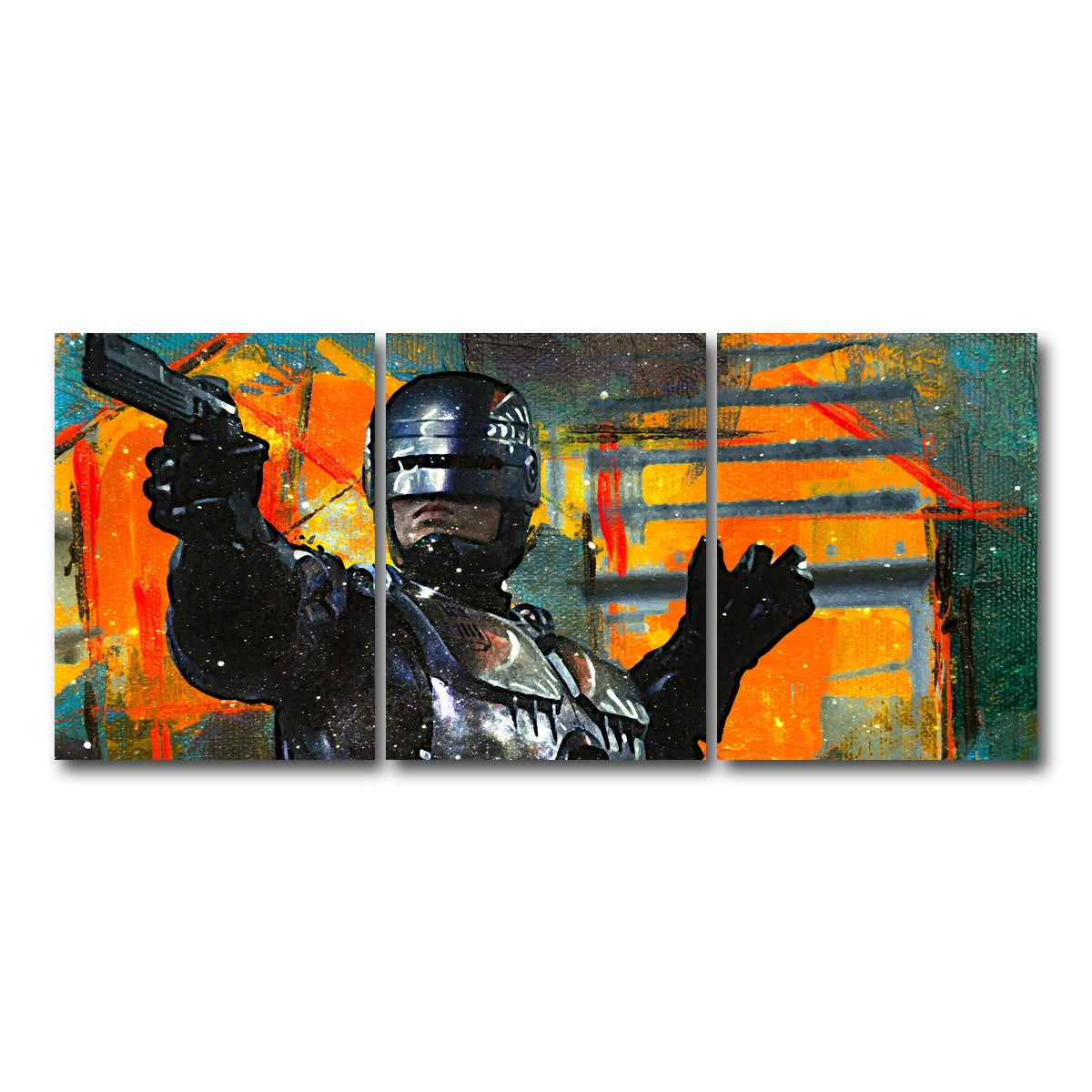 AUTO-MOCKUP WHITE | Robocop | 3 Piece | Gallery Wrap Canvas | group=18x24