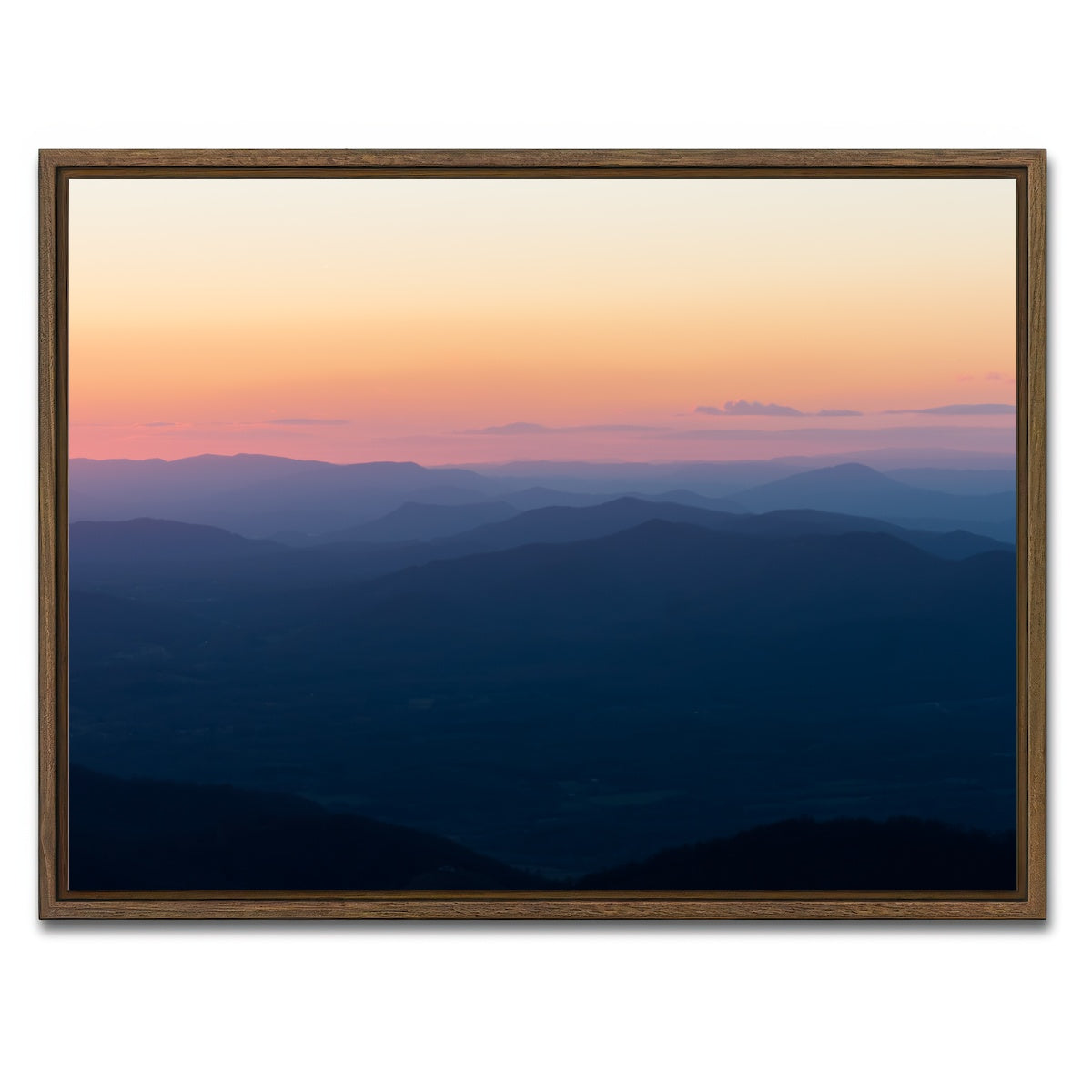 AUTO-MOCKUP WHITE | Rolling Hills | 1 Piece | Walnut Framed Canvas | group=4x3