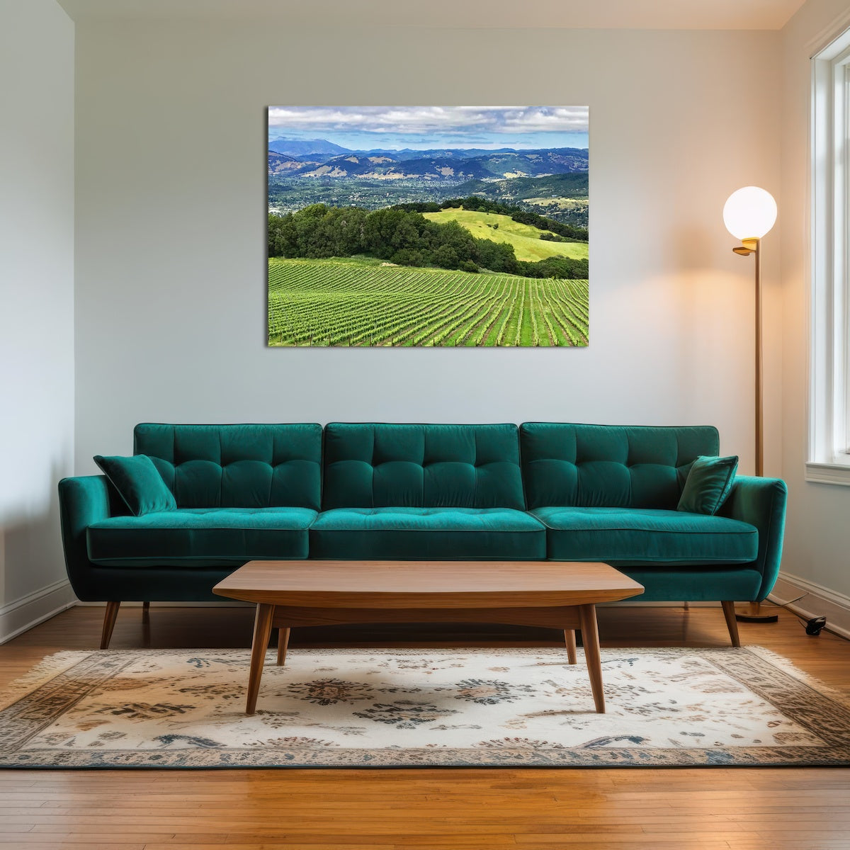 AUTO-MOCKUP ROOM | Rolling hills and vineyards of Sonoma County