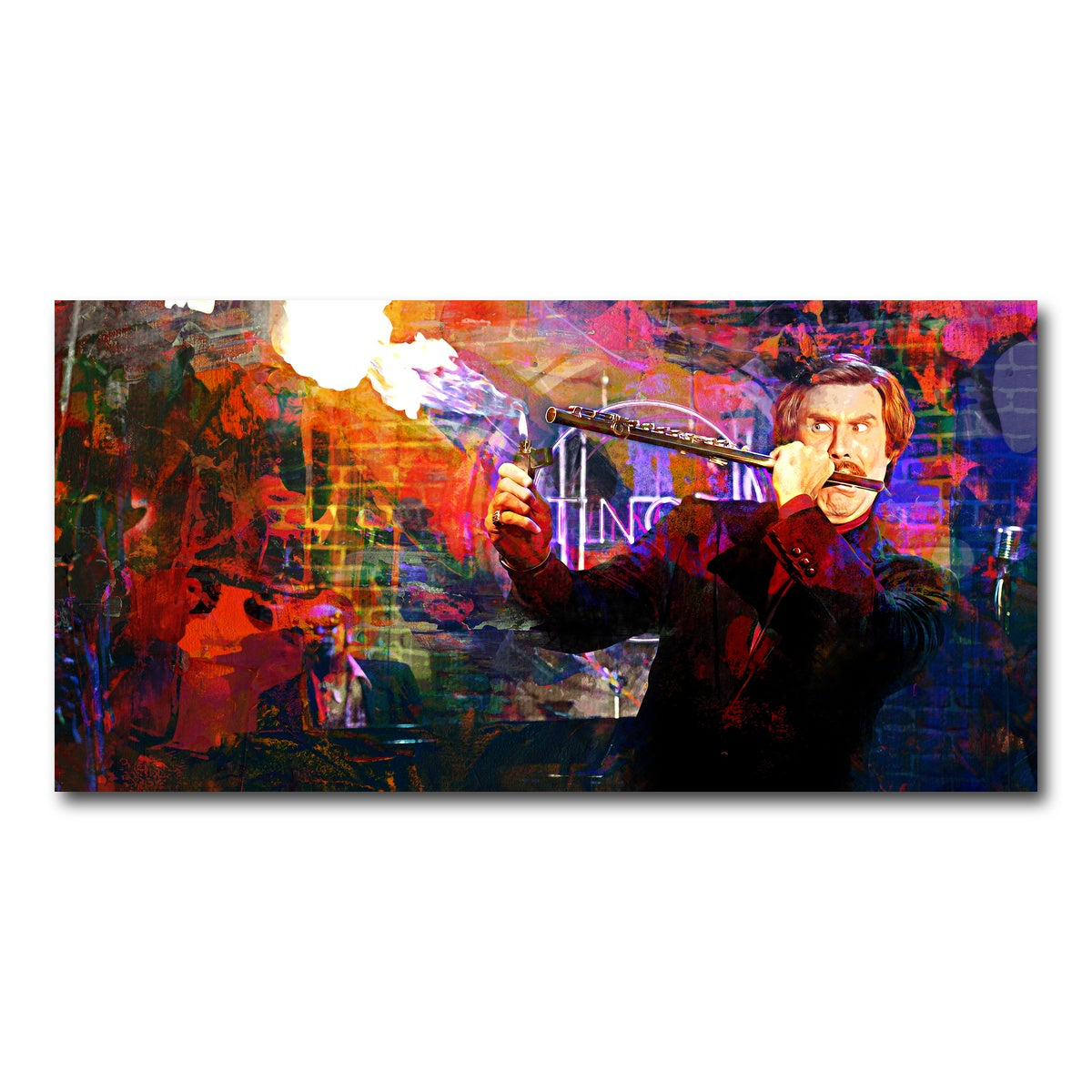 AUTO-MOCKUP WHITE | Ron Burgundy Flute | 1 Piece | Gallery Wrap Canvas | group=2x1