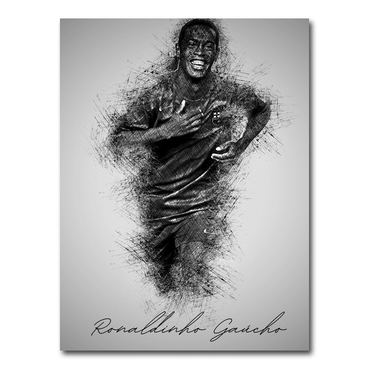 AUTO-MOCKUP WHITE | Ronaldinho Gaucho | 1 Piece | Gallery Wrap Canvas | group=3x4