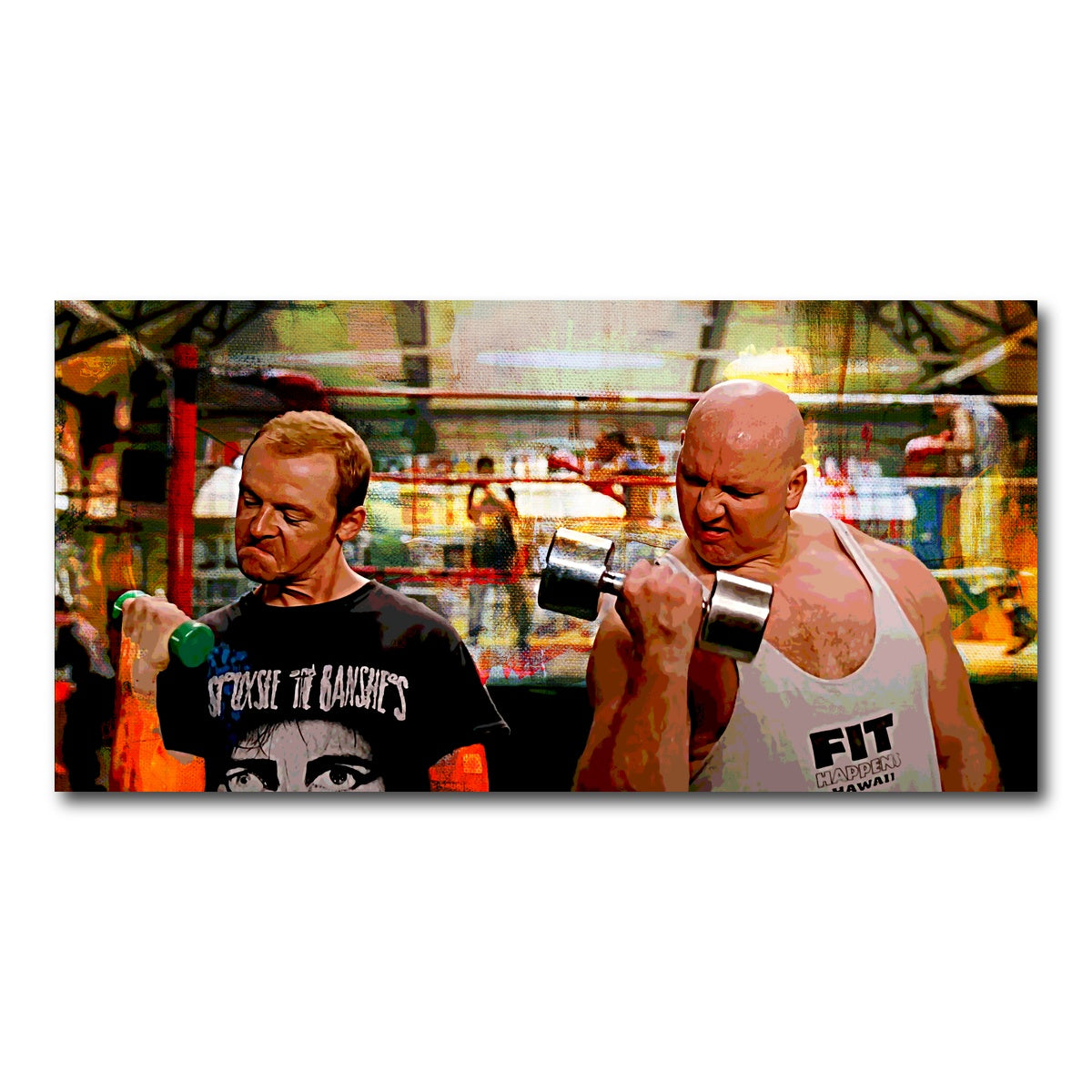 AUTO-MOCKUP WHITE | Run Fatboy Run Dumbbells | 1 Piece | Gallery Wrap Canvas | group=2x1