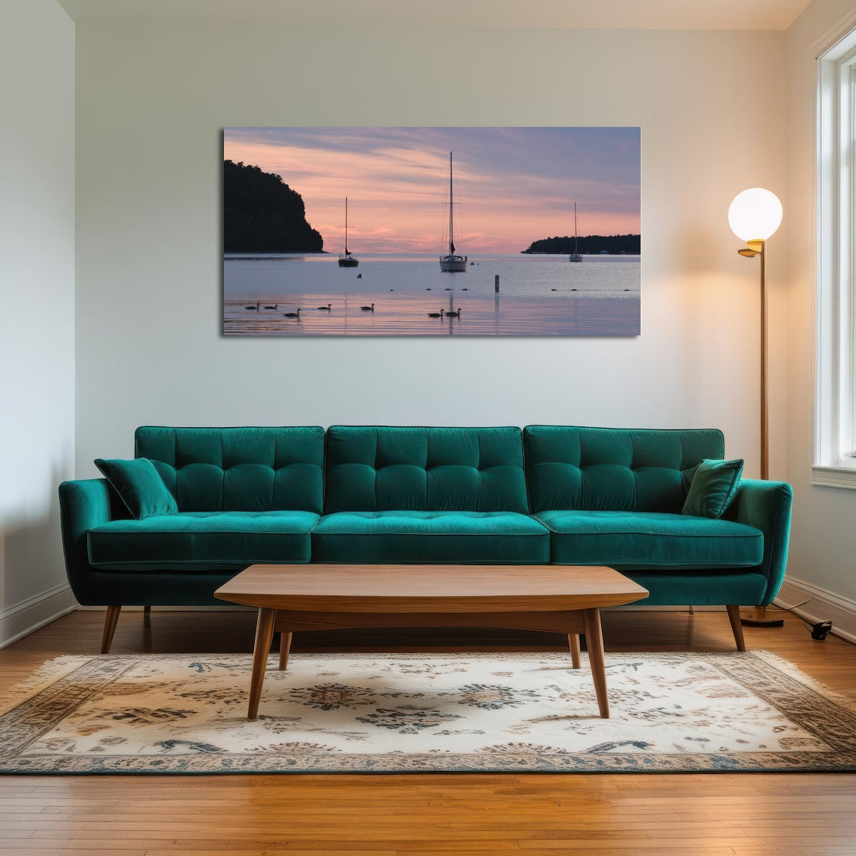 AUTO-MOCKUP ROOM | Sailboats at sunset Door County