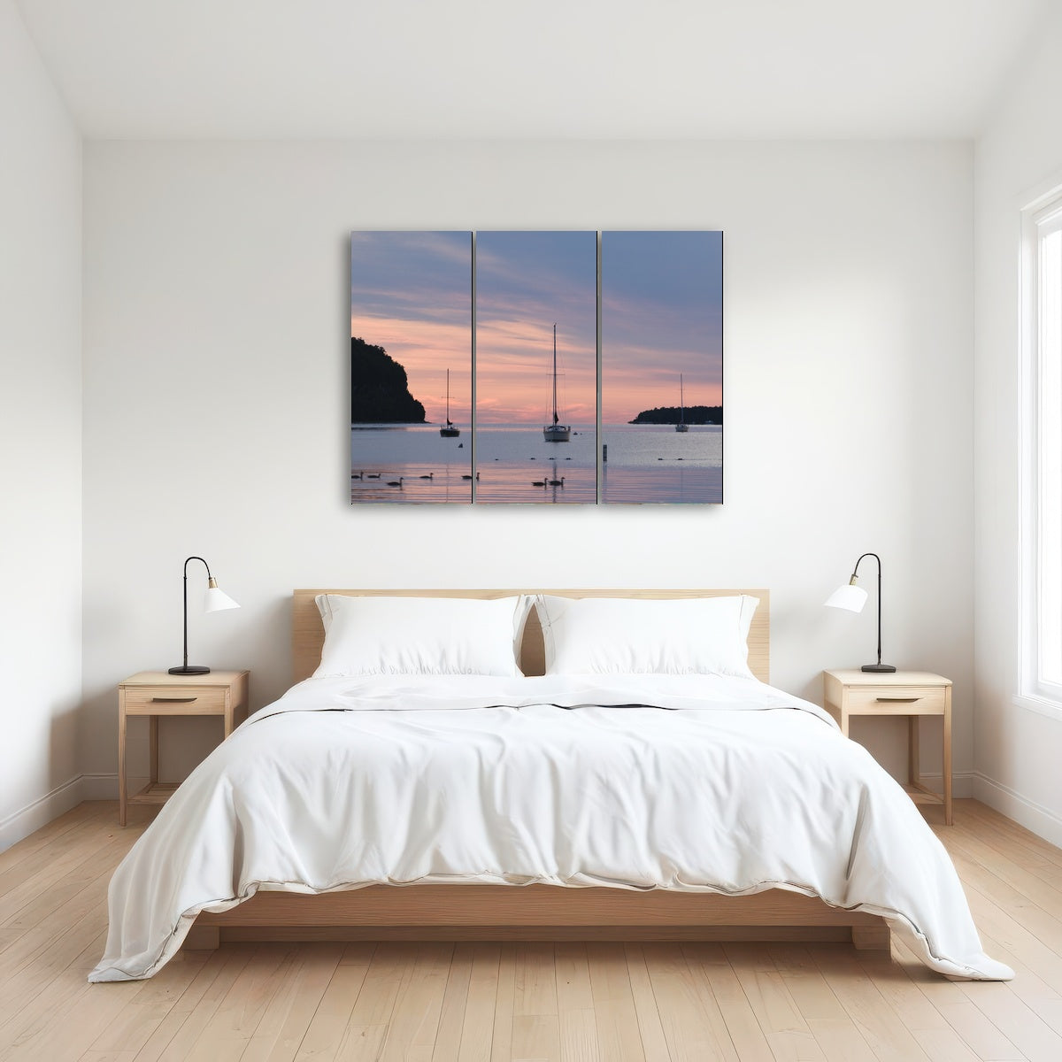 AUTO-MOCKUP ROOM | Sailboats at sunset Door County