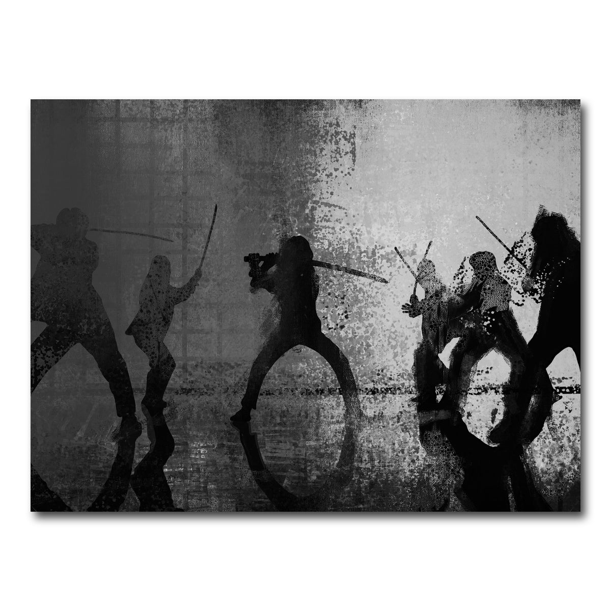 Samurai Bride in Black and White Wall Art