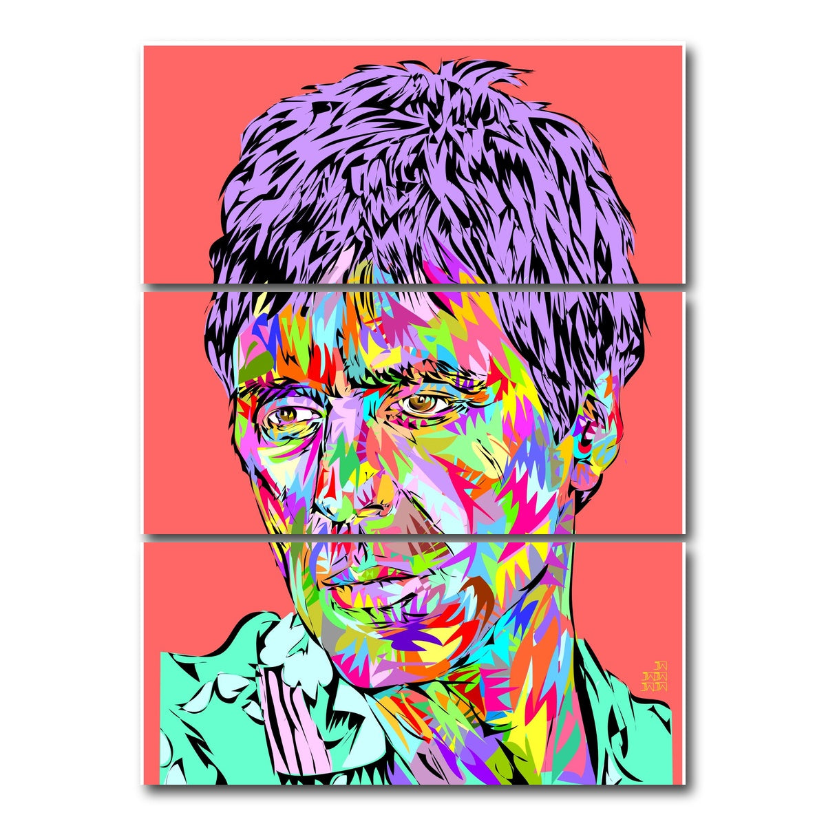 AUTO-MOCKUP WHITE | Scarface Color | 3 Piece | Gallery Wrap Canvas | group=8x18_stacked